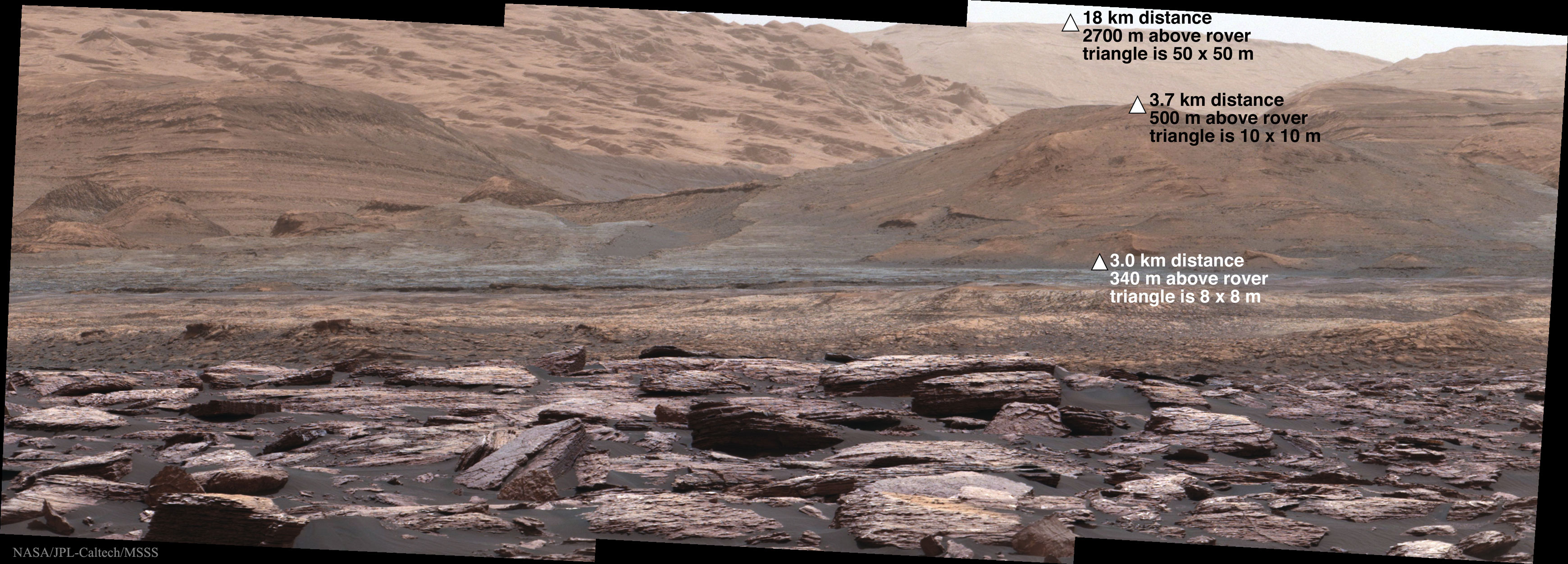 APOD: 2016 December 28 – Curiosity Surveys Lower Mount Sharp on Mars