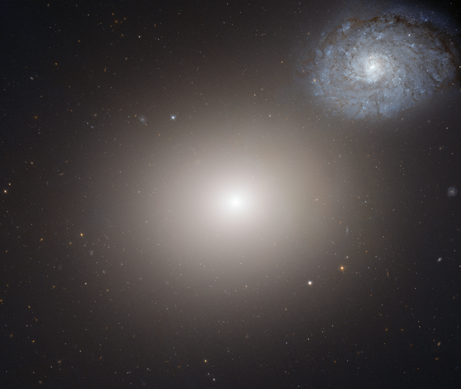 APOD: 2016 January 28 – Elliptical M60, Spiral NGC 4647