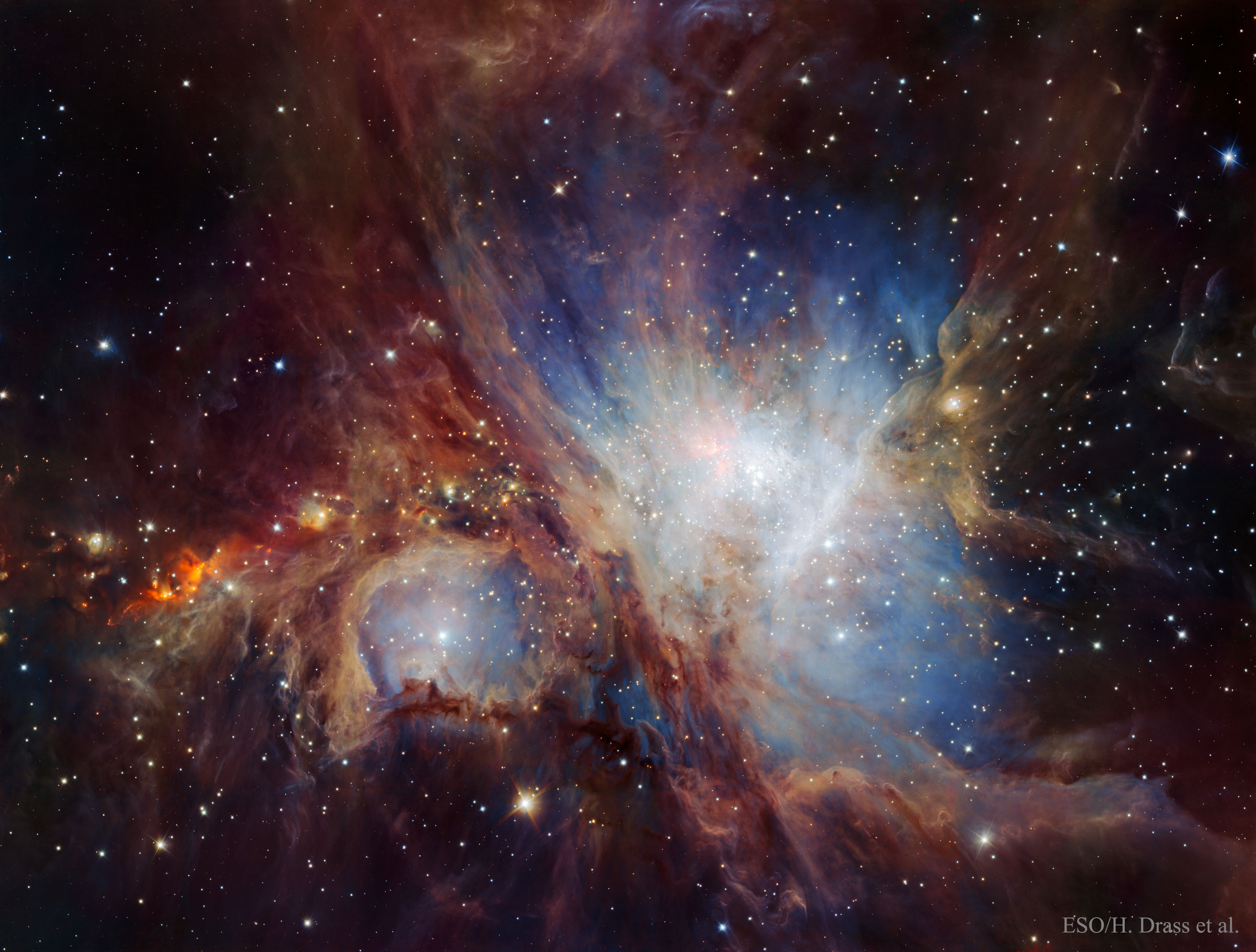 APOD: 2016 July 18 – The Orion Nebula in Infrared from HAWK I