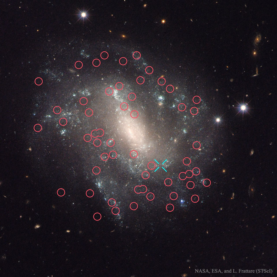 APOD: 2016 June 6 – The Supernova and Cepheids of Spiral Galaxy UGC 9391