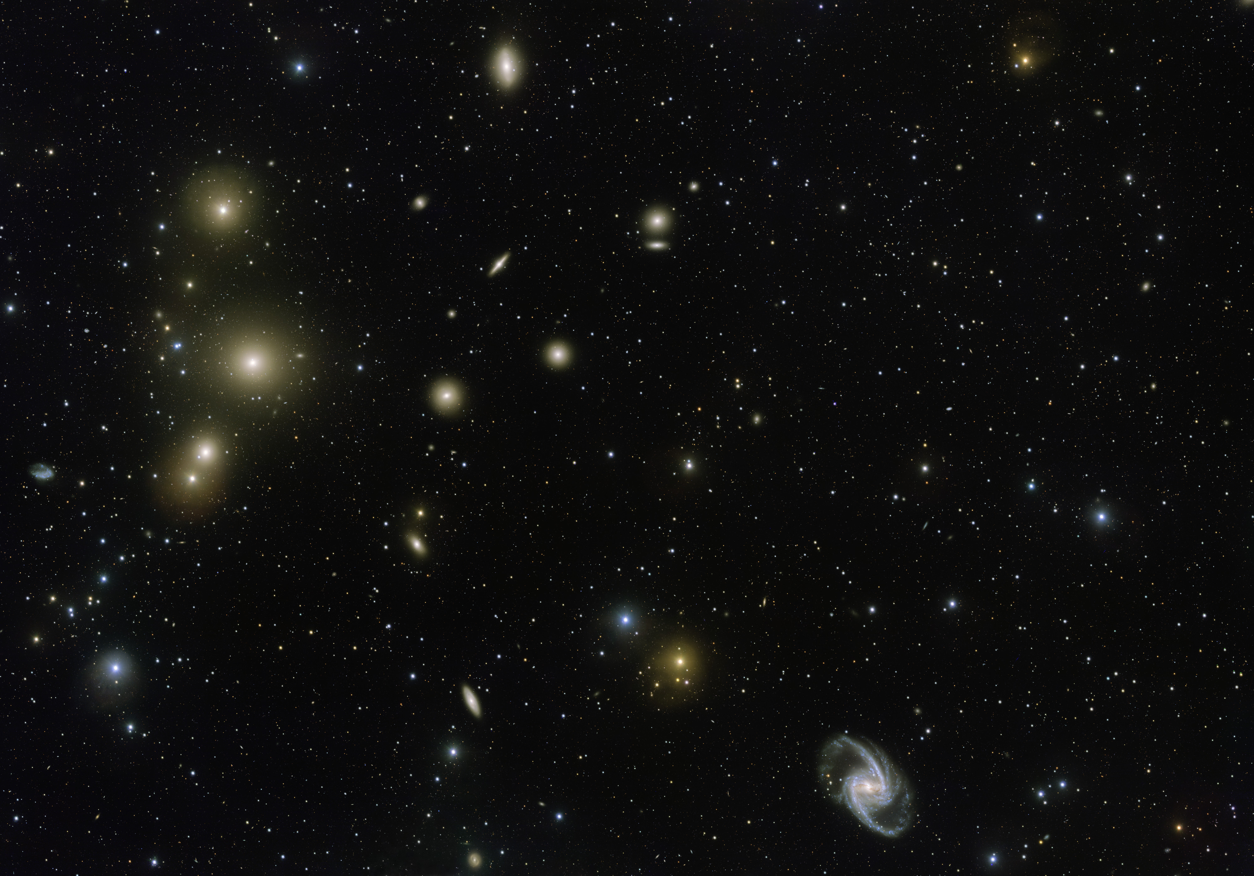 APOD: 2016 June 11 – The Fornax Cluster of Galaxies