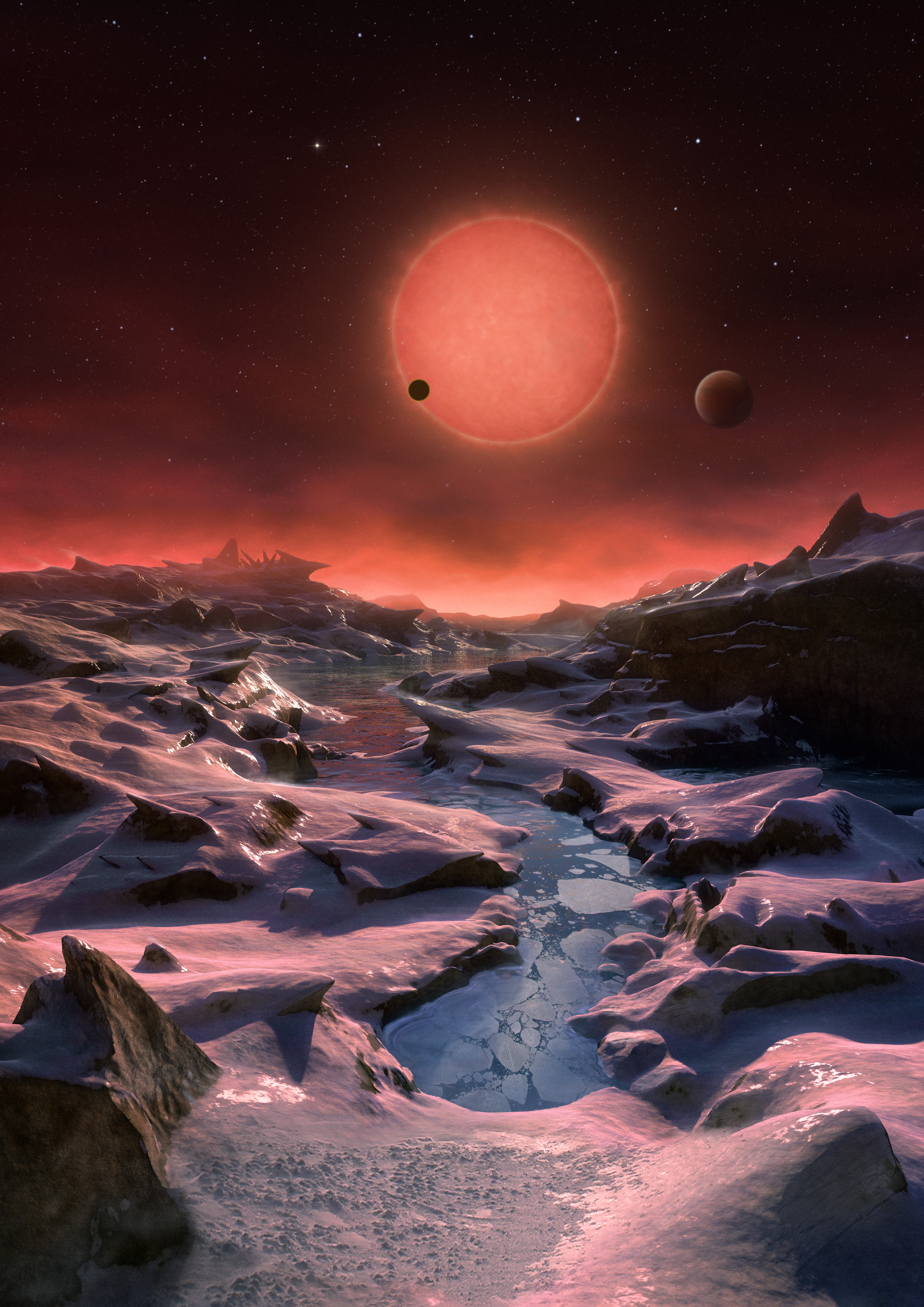 APOD: 2016 May 7 – Three Worlds for TRAPPIST 1