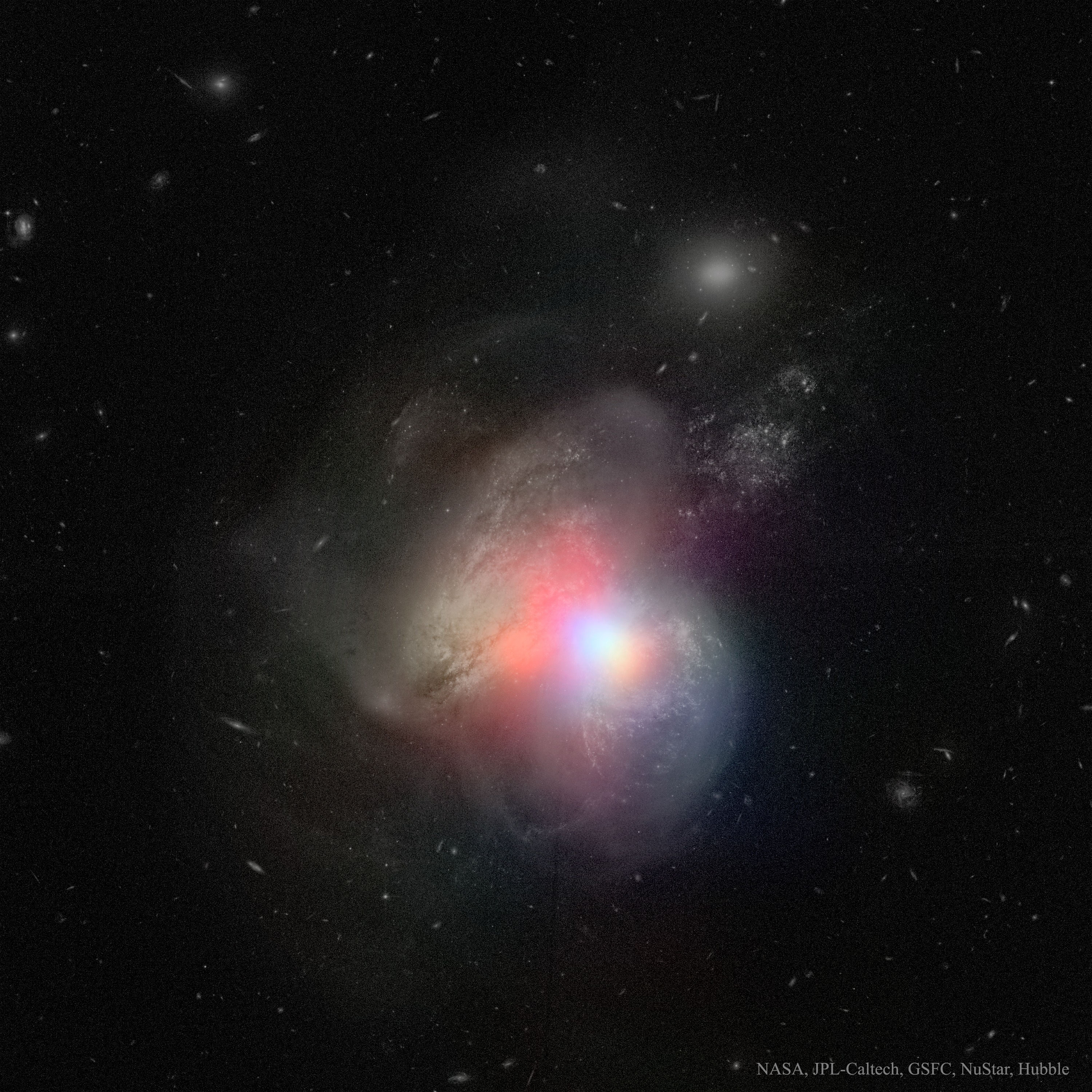 APOD: 2016 November 1 – Arp 299: Black Holes in Colliding Galaxies