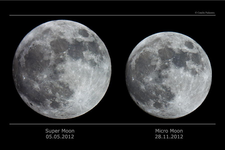 APOD: 2016 November 13 – Super Moon vs Micro Moon