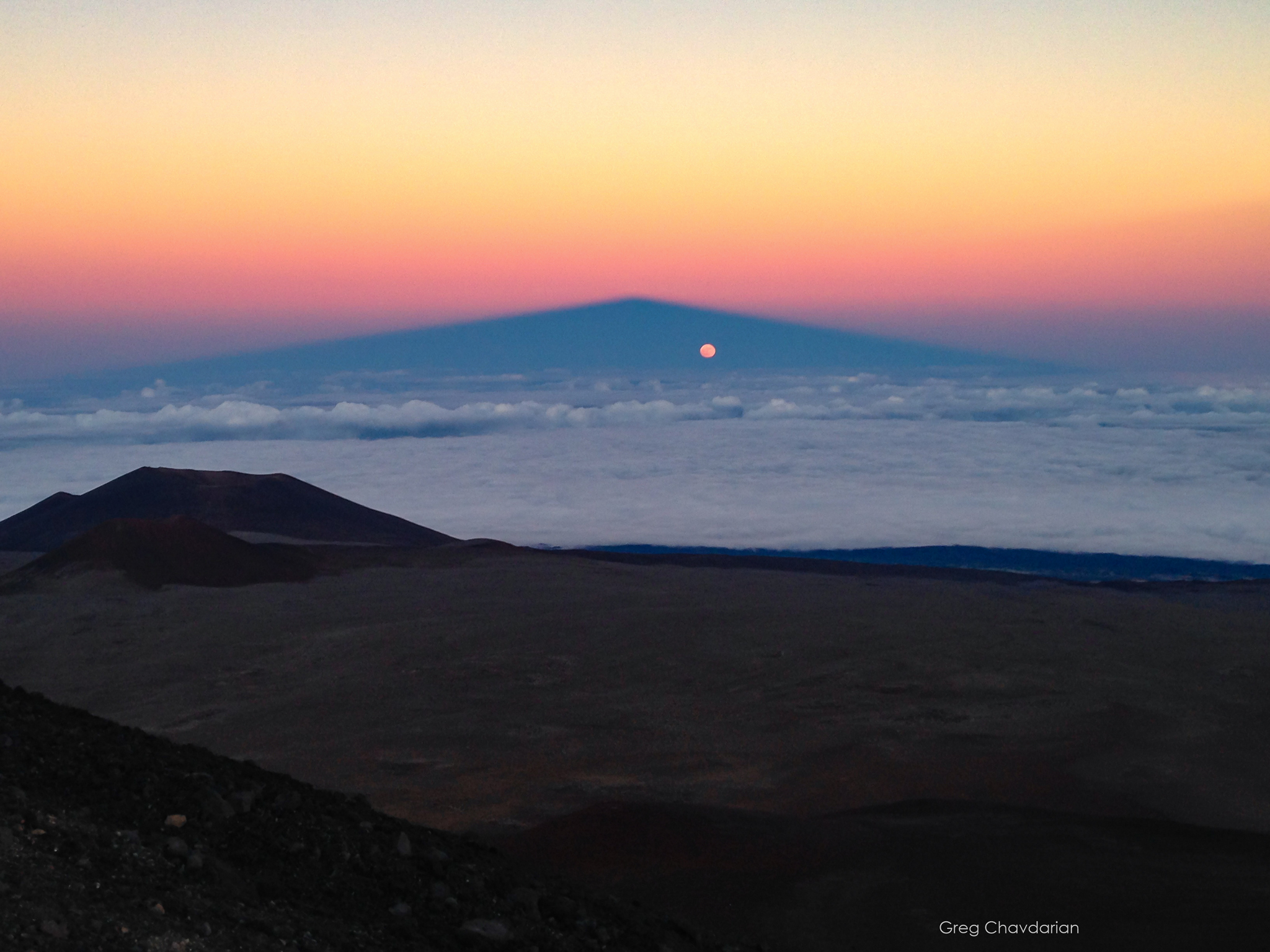 APOD: 2016 October 21 – Full Moon in Mountain Shadow