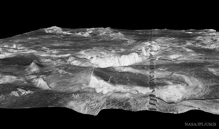 APOD: 2016 October 16 – Cylindrical Mountains on Venus