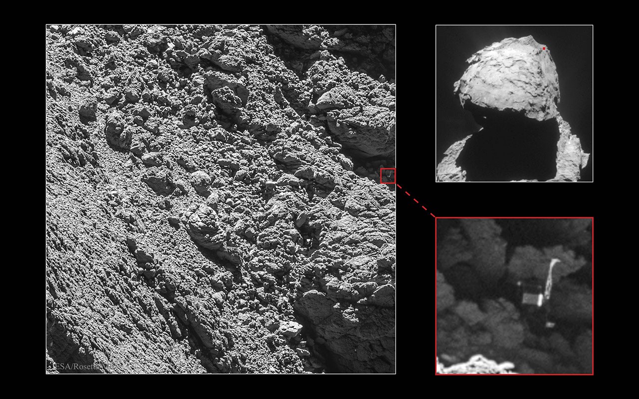 Philae Lander Found on Comet 67P — APOD for 2016-09-12