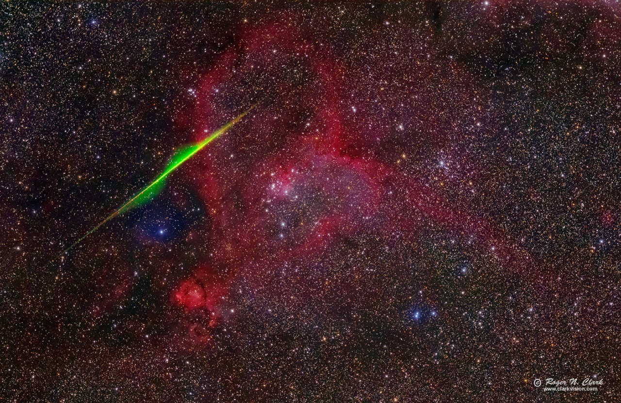 Spiral Meteor through the Heart Nebula — APOD for 2016-09-05