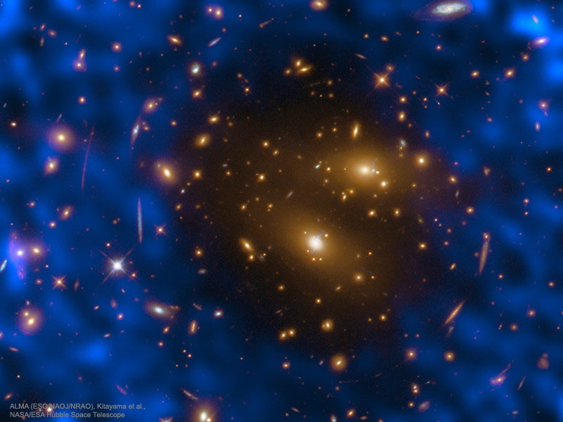 APOD: 2017 April 10 – Galaxy Cluster Gas Creates Hole in Microwave Background