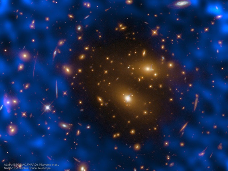 Galaxy Cluster Gas Creates Hole in Microwave Background — APOD for 2017-04-10