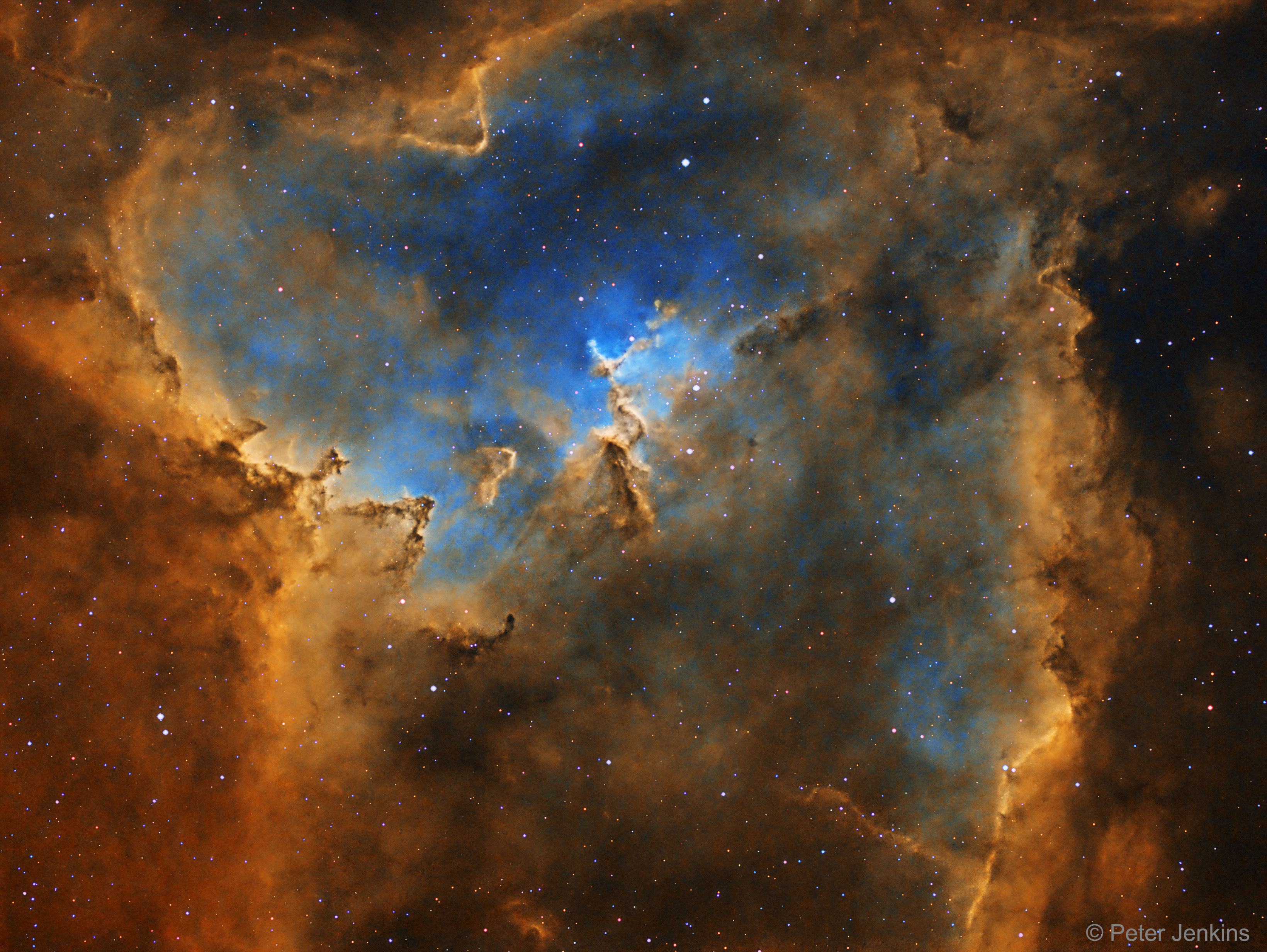 APOD: 2017 August 27 – The Heart Nebula in Hydrogen, Oxygen, and Sulfur