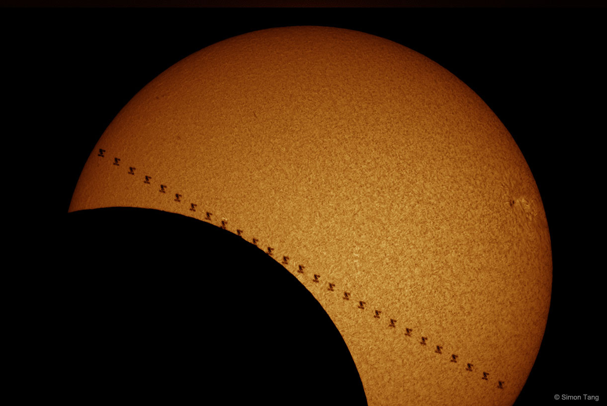 APOD: 2017 August 28 – A Fleeting Double Eclipse of the Sun