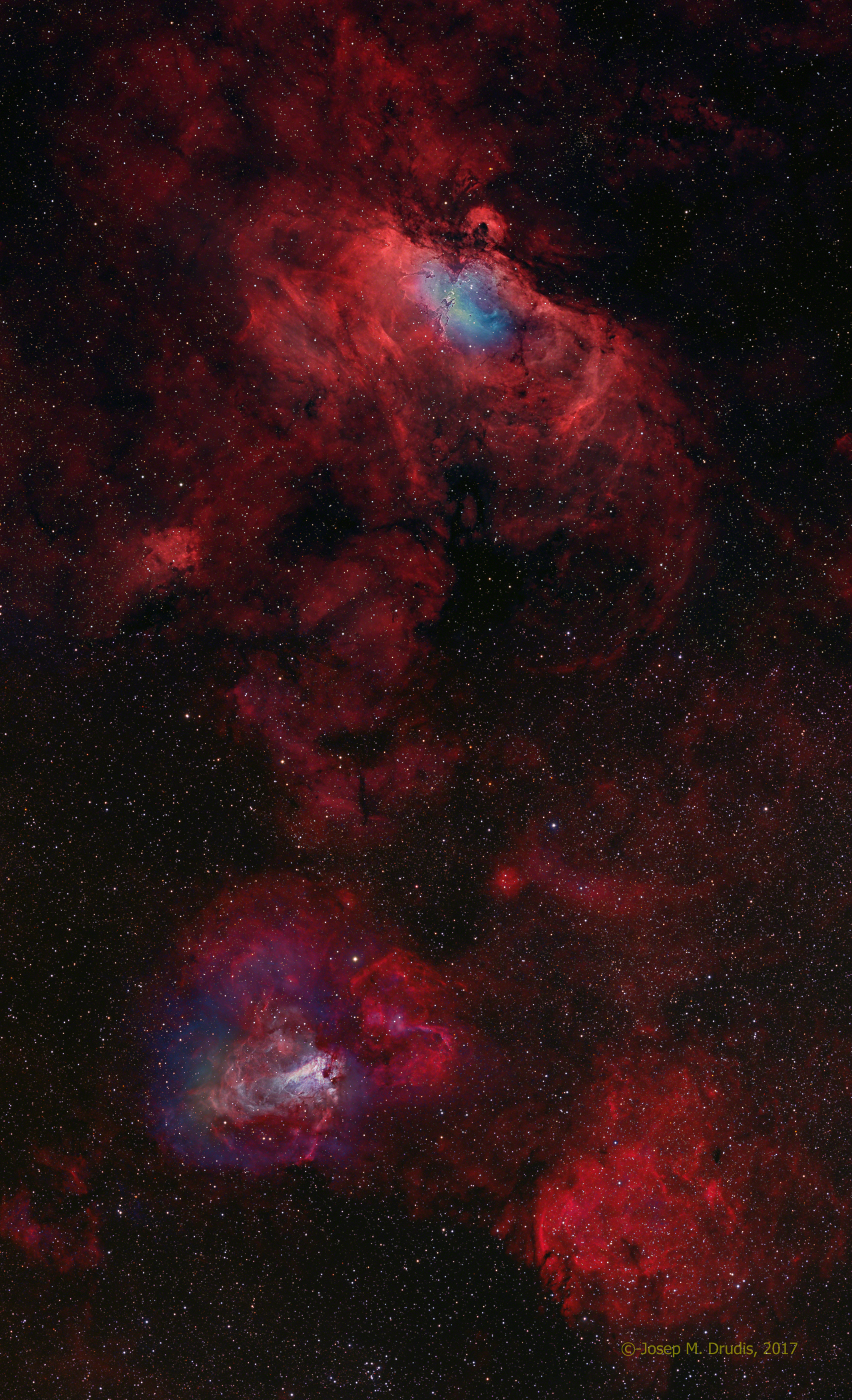 APOD: 2017 August 24 – The Eagle and The Swan