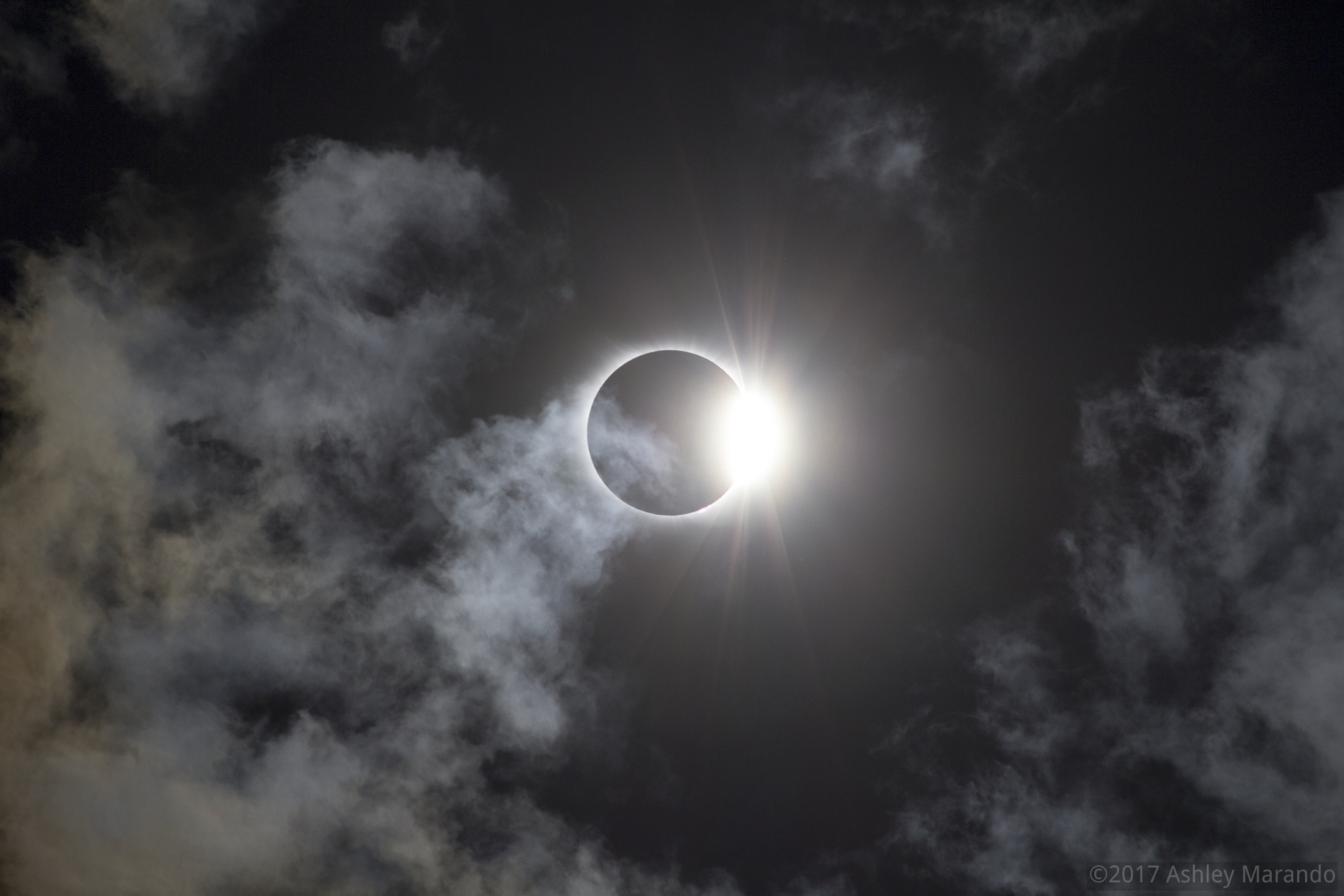APOD: 2017 August 25 – Diamond Ring in a Cloudy Sky