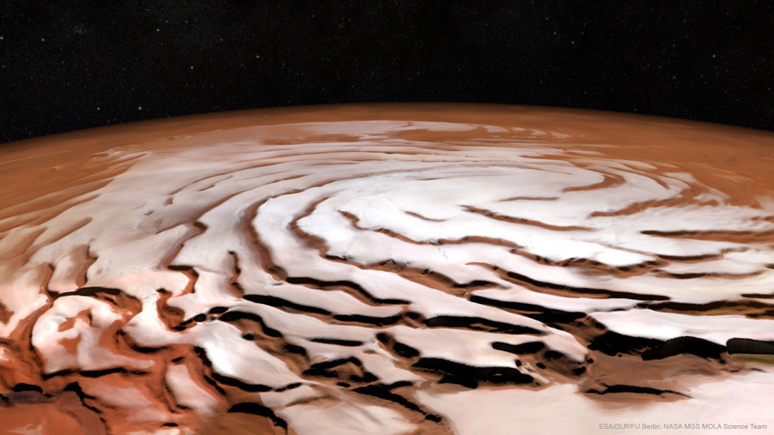 APOD: 2017 December 19 – The Spiral North Pole of Mars