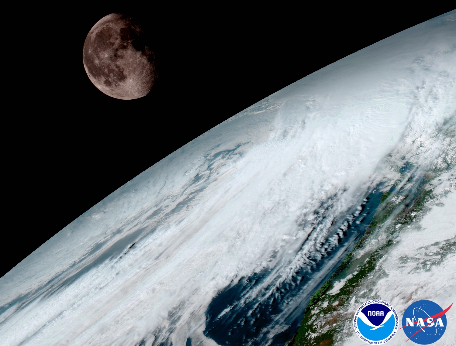 APOD: 2017 January 26 – GOES-16: Moon over Planet Earth