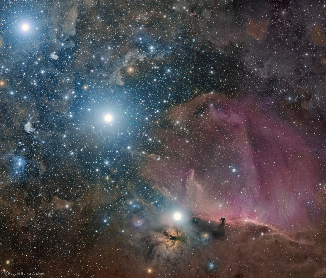 APOD: 2017 June 4 – Orion: Belt, Flame, and Horsehead