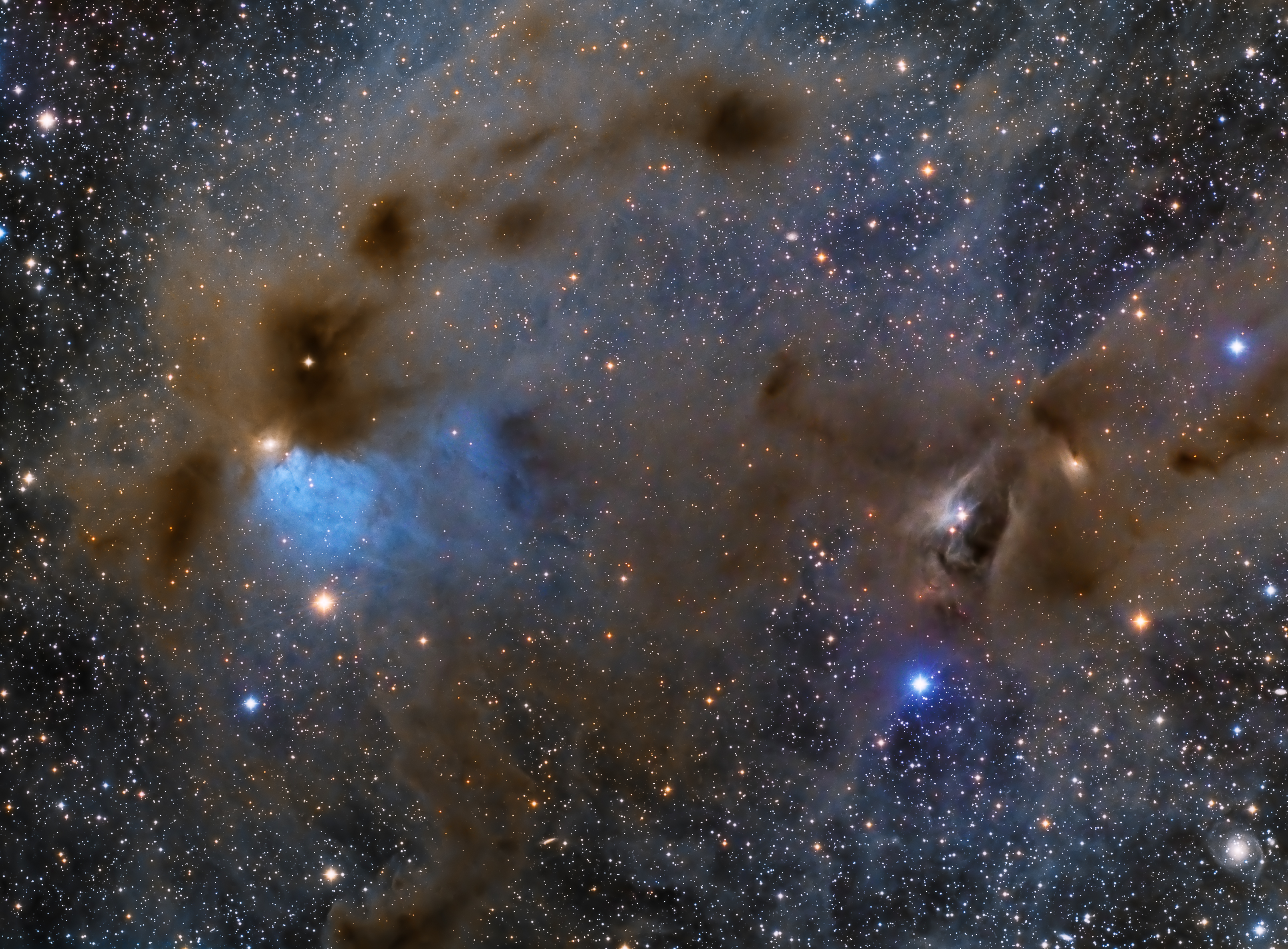 APOD: 2017 March 30 – Young Stars and Dusty Nebulae in Taurus