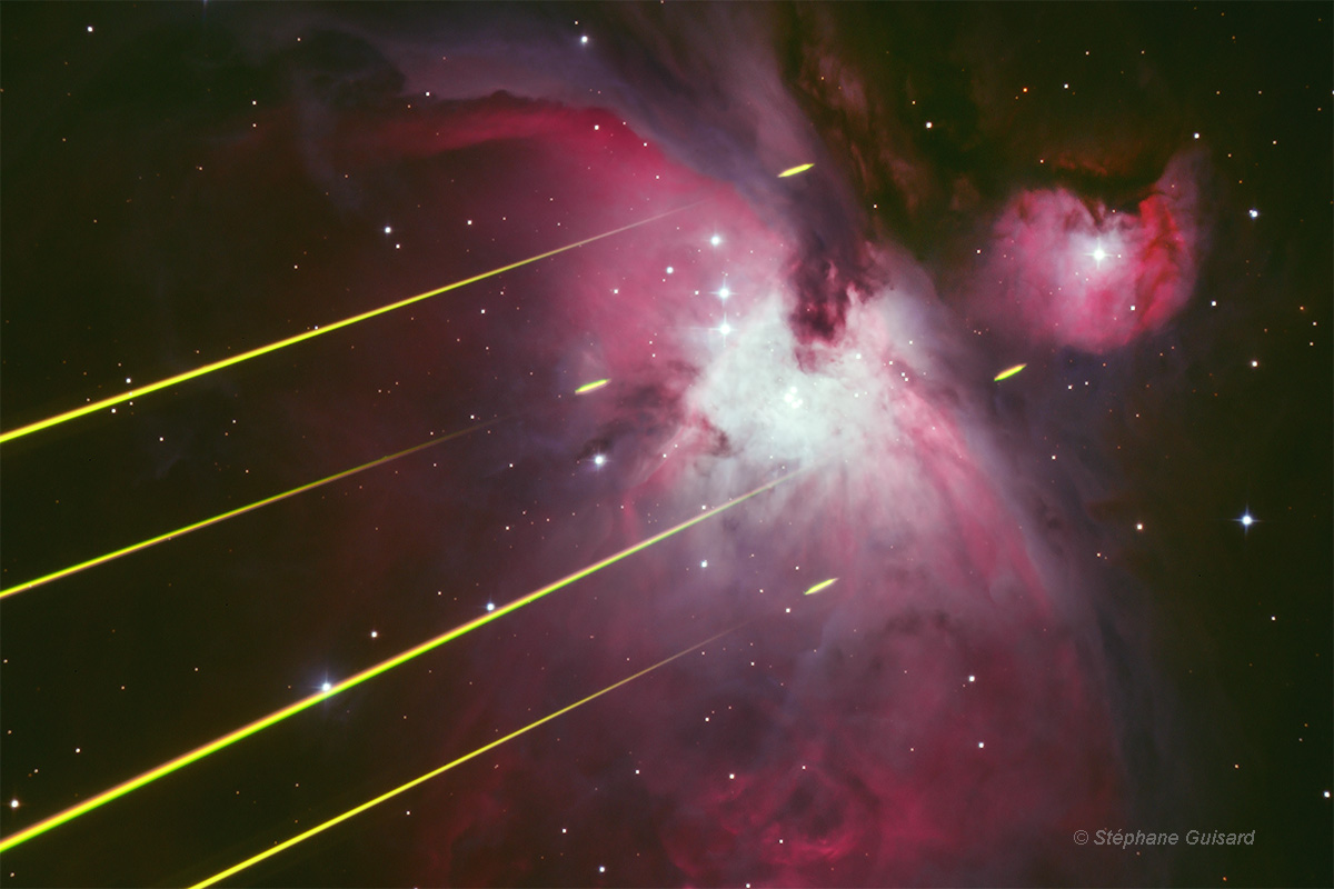 APOD: 2017 March 29 – Nebula with Laser Beams