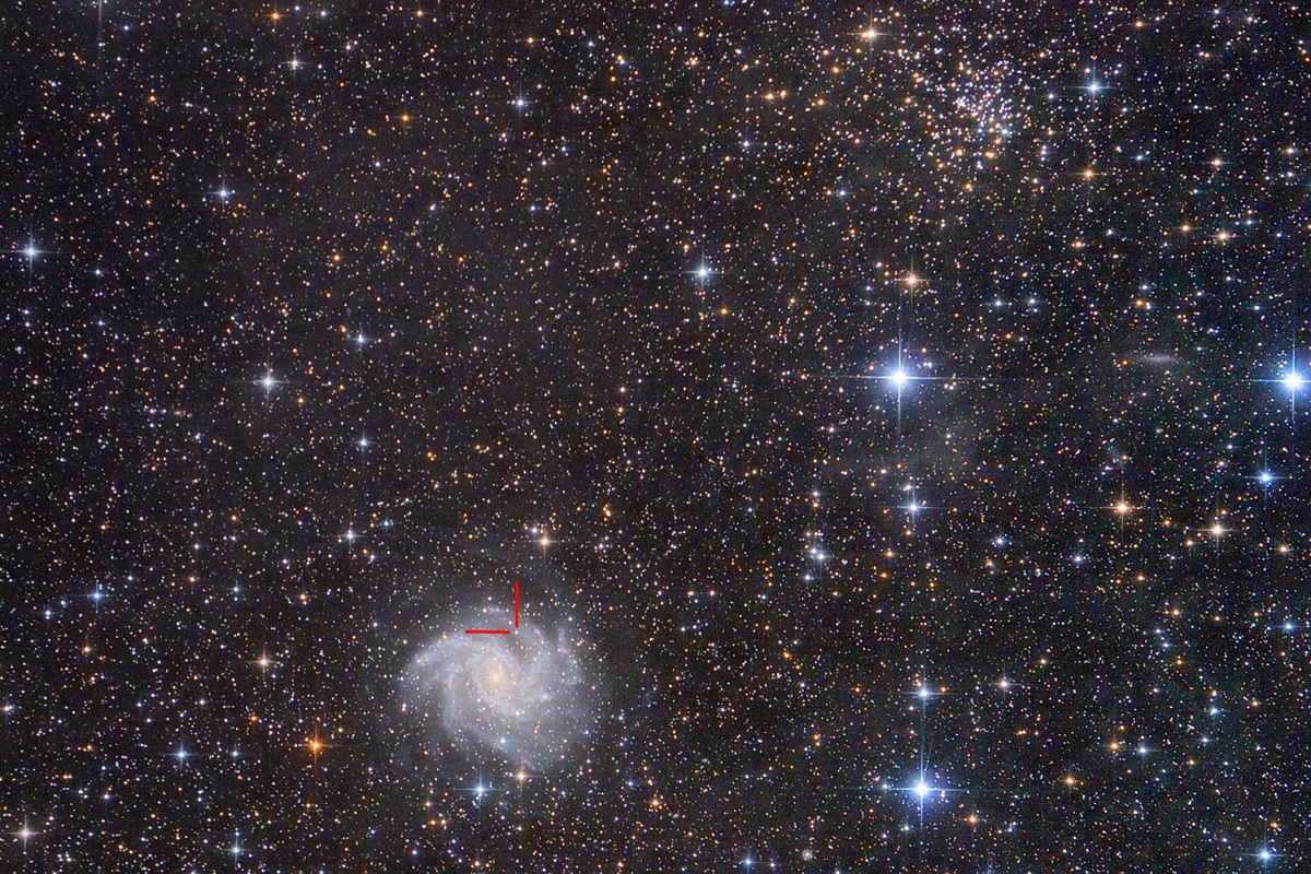 APOD: 2017 May 25 – Star Cluster, Spiral Galaxy, Supernova