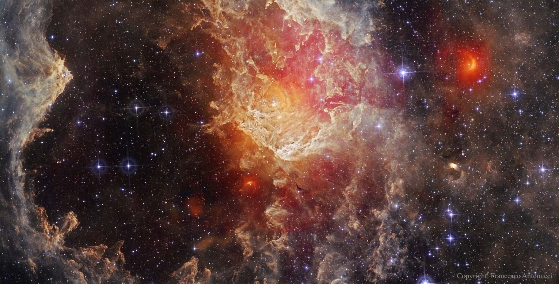 APOD: 2017 November 19 – NGC 7822: Stars and Dust Pillars in Infrared