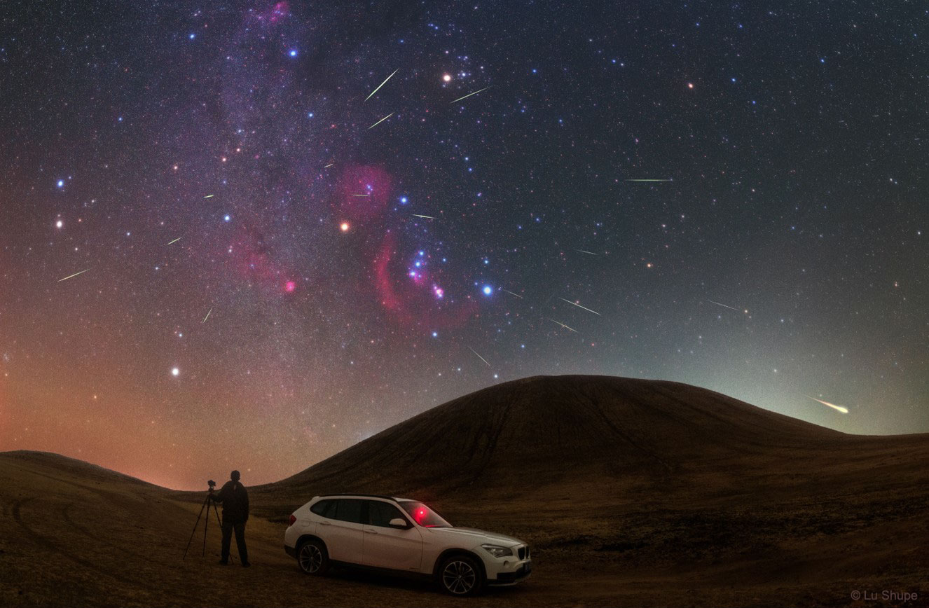 APOD: 2017 October 30 – Orionid Meteors from Orion