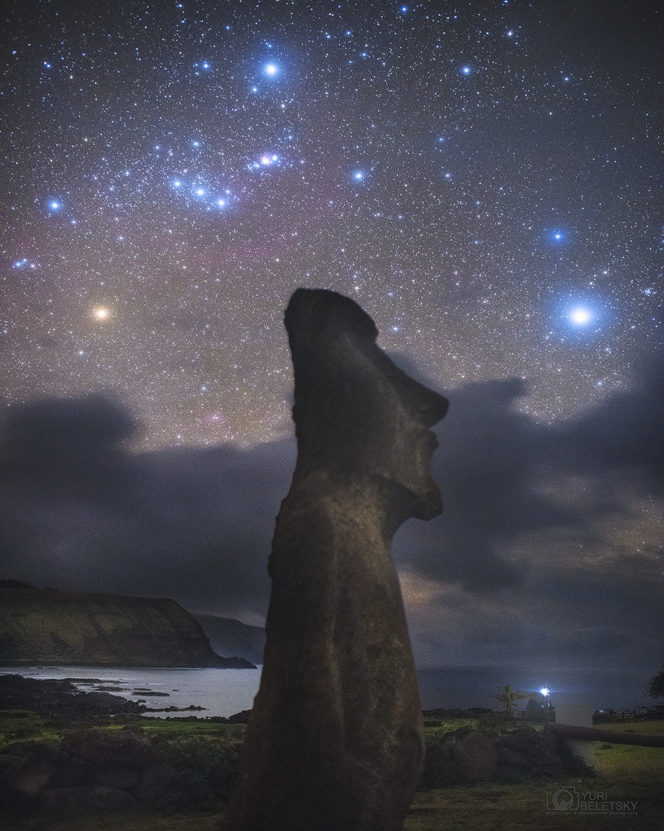 APOD: 2017 September 18 – Orion above Easter Island