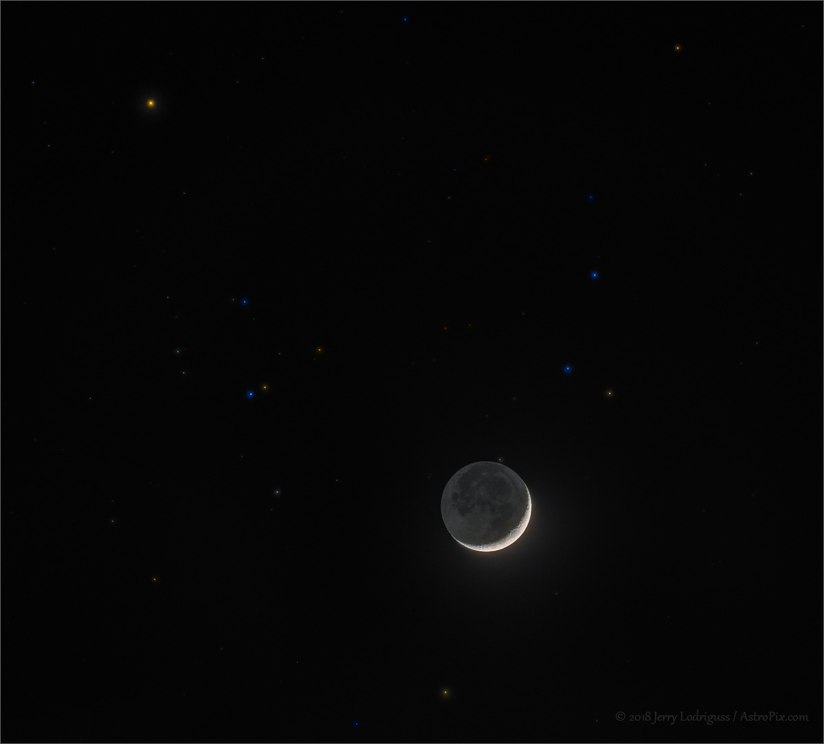APOD: 2018 April 20 – Moon in the Hyades