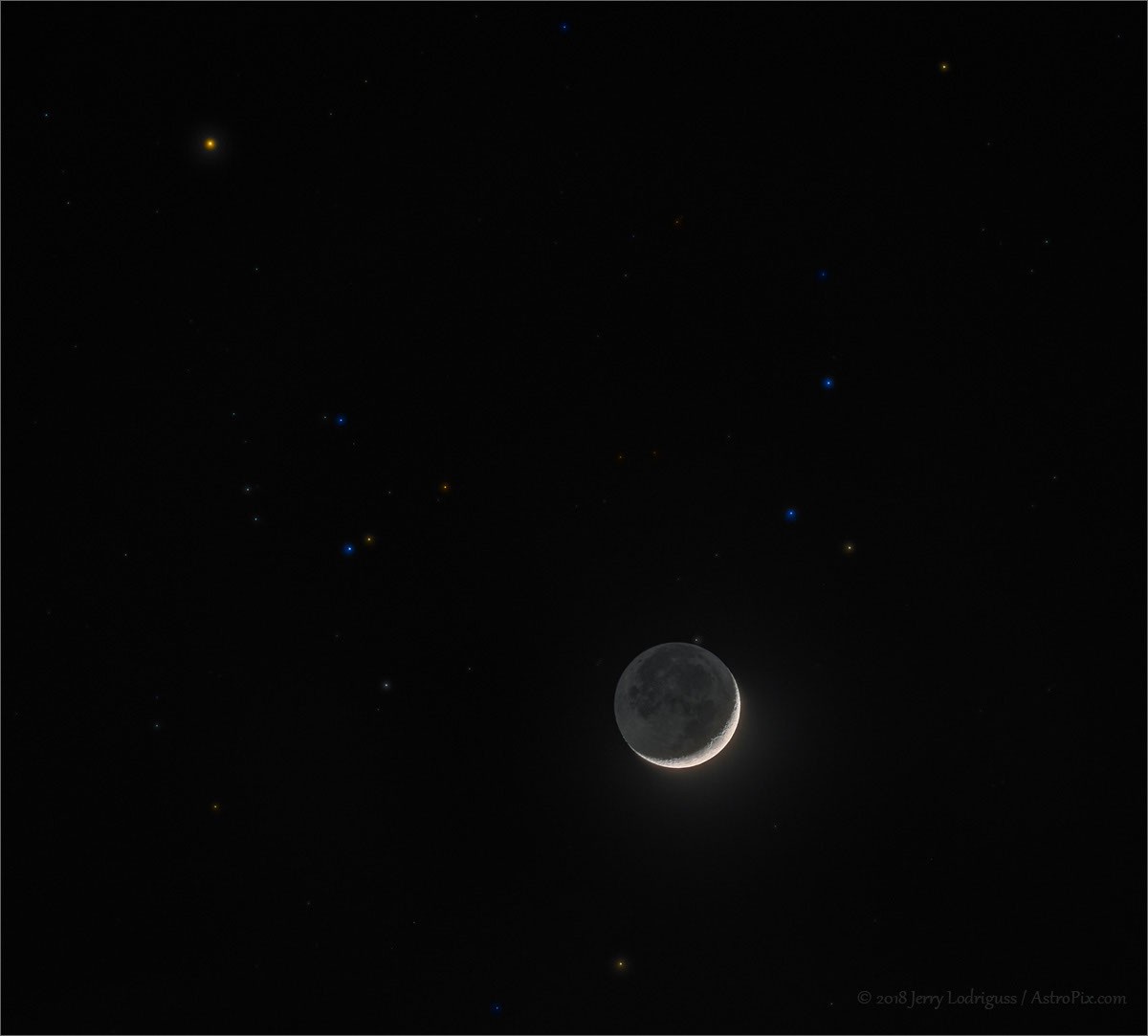 Moon in the Hyades — APOD for 2018-04-20