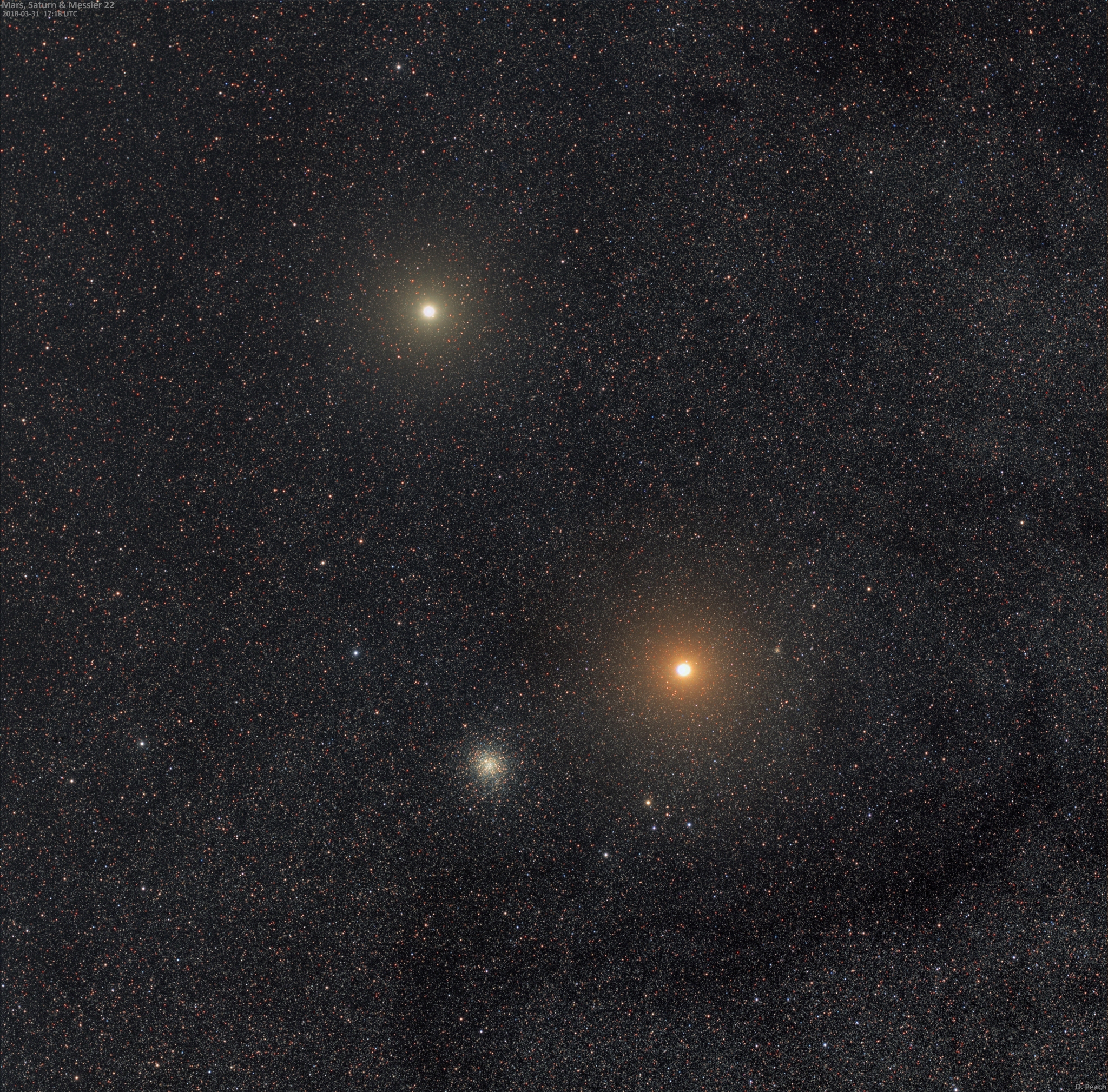 APOD: 2018 April 12 – M22 and the Wanderers