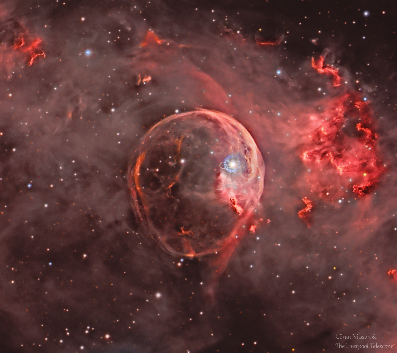 APOD: 2018 February 5 – NGC 7635: The Bubble Nebula Expanding