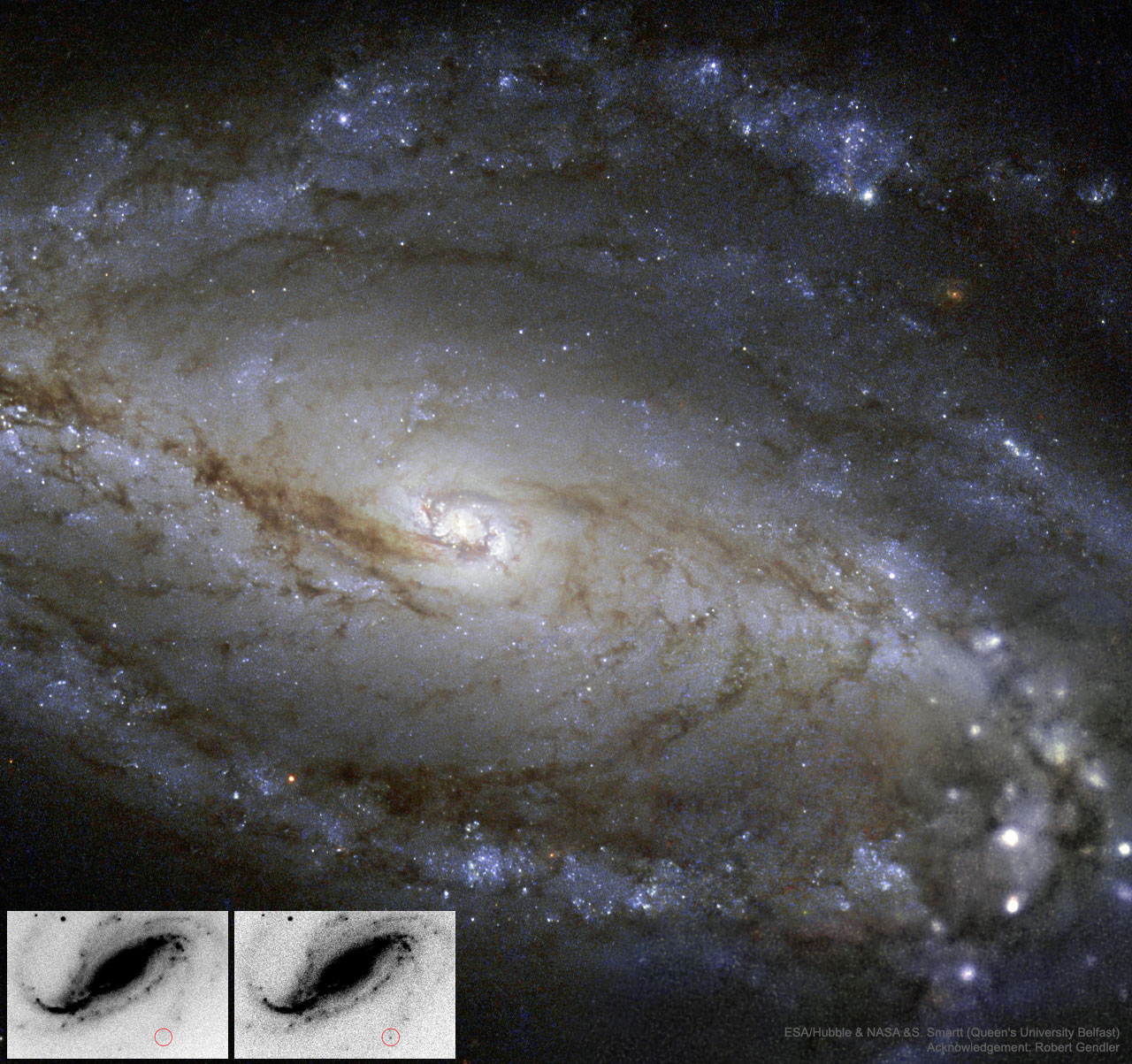 APOD: 2018 February 28 – NGC 613 in Dust, Stars, and a Supernova