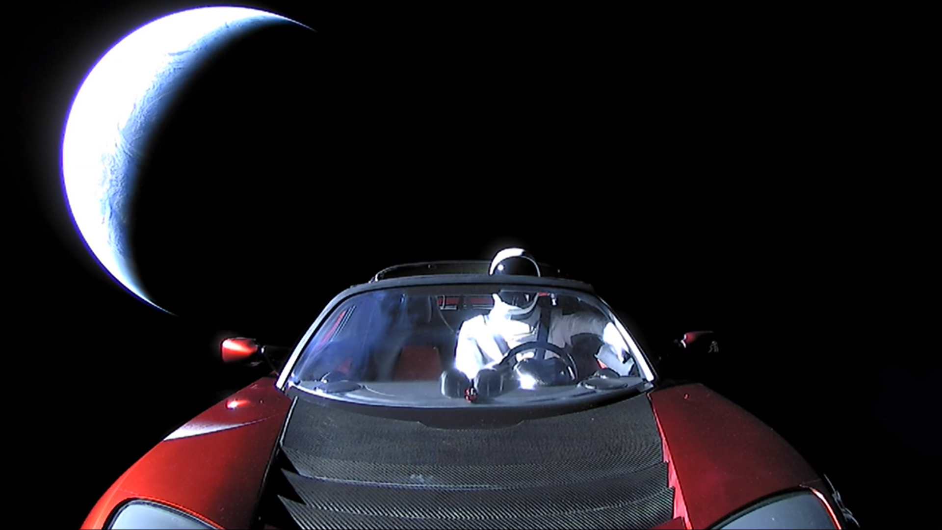 APOD: 2018 February 10 – Roadster, Starman, Planet Earth