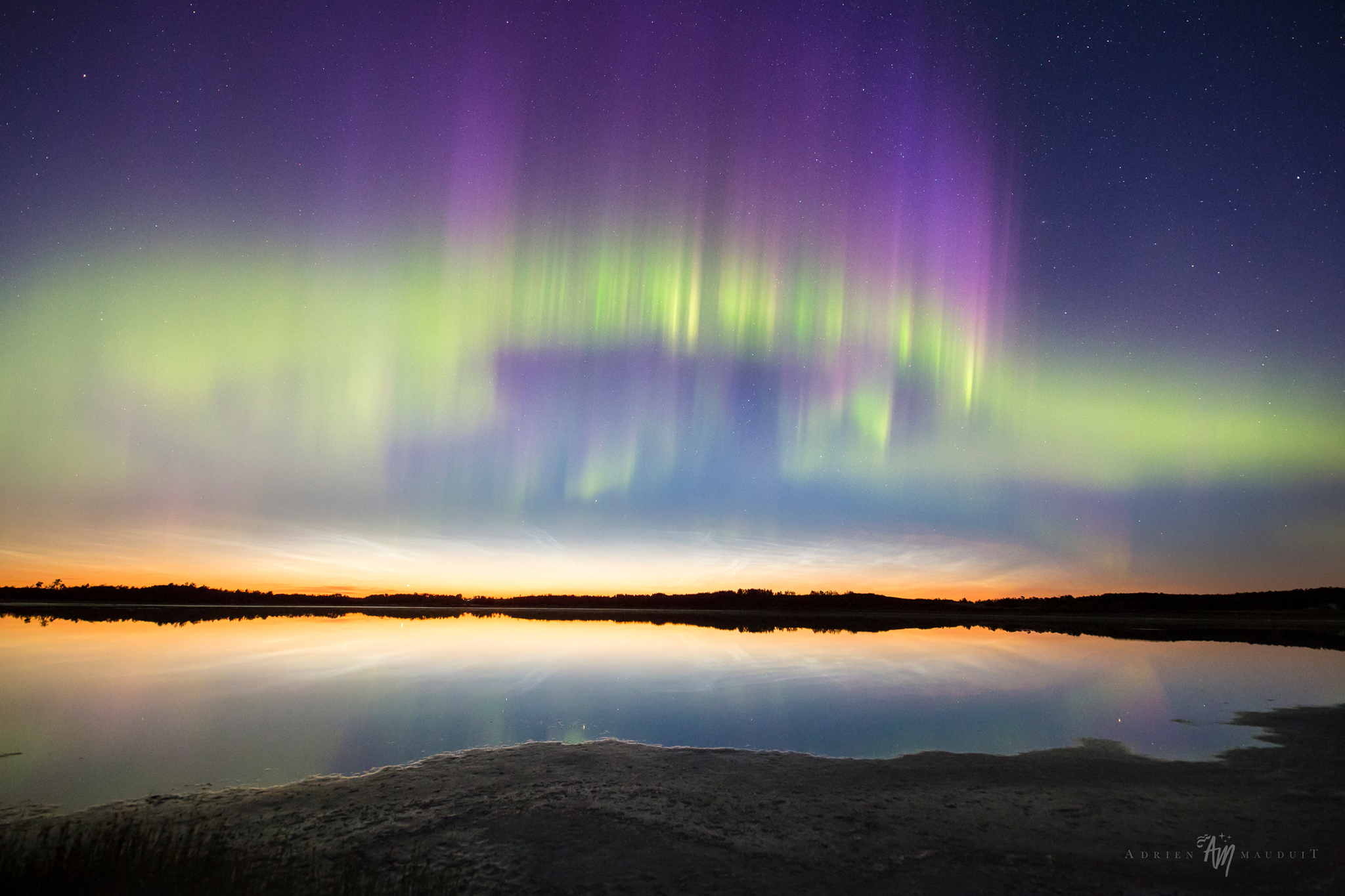 APOD: 2018 June 21 – Northern Lights and Noctilucent Clouds