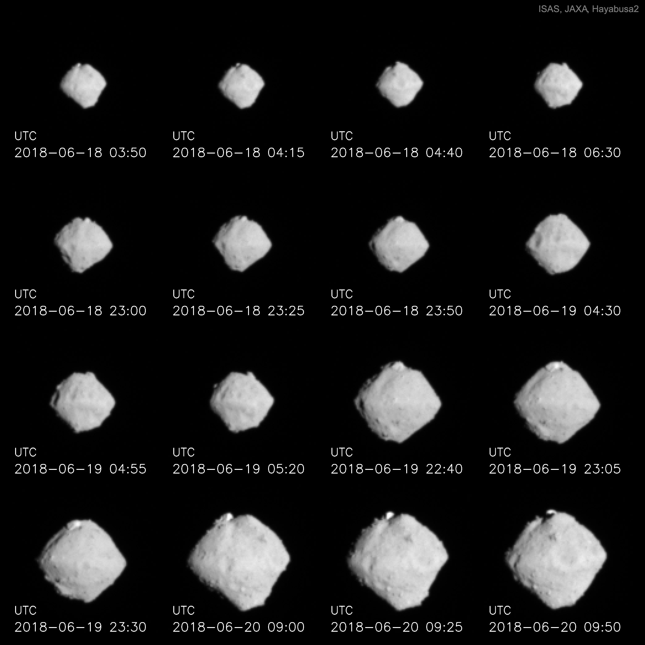 APOD: 2018 June 25 – Hayabusa2 Approaches Asteroid Ryugu