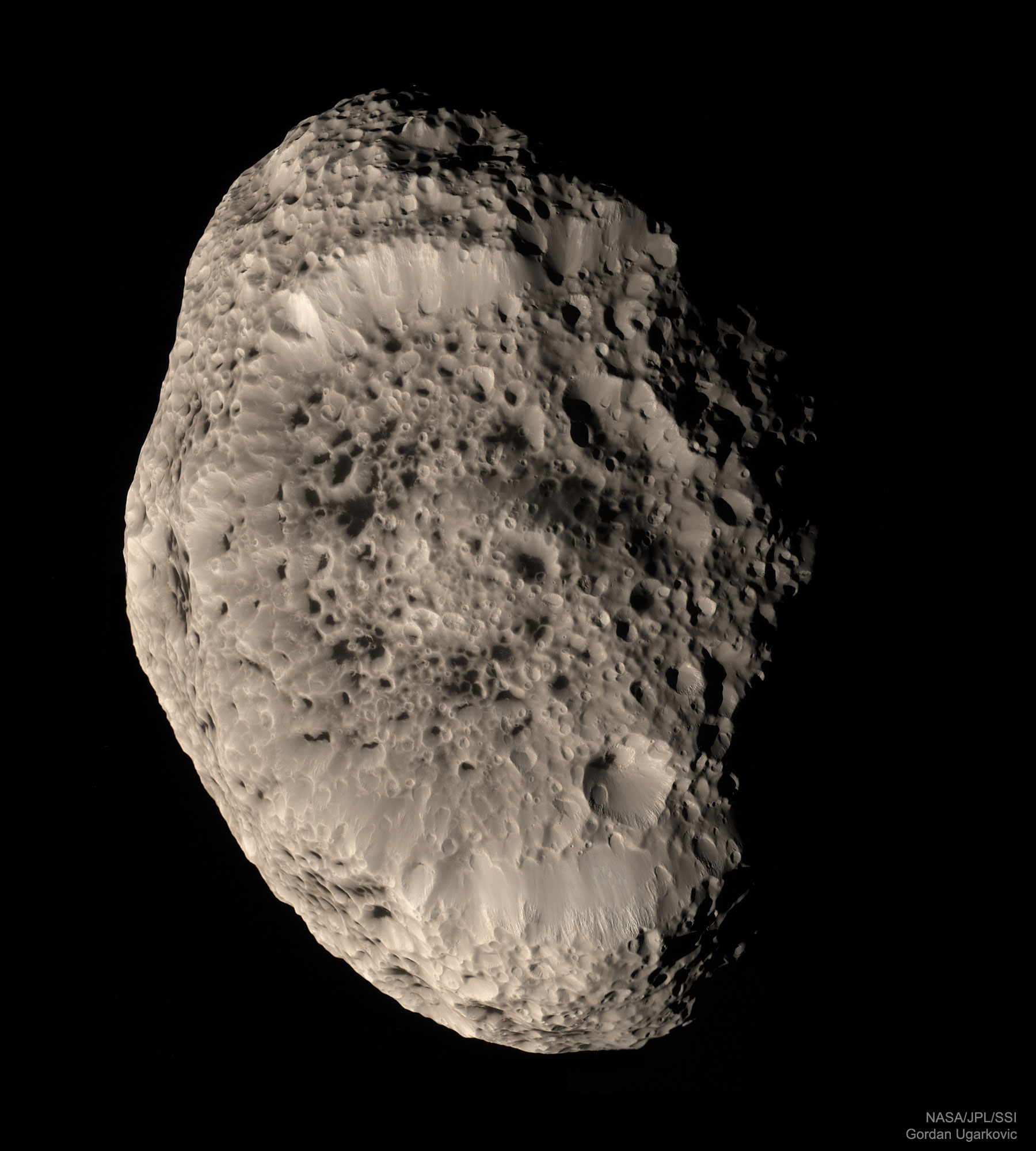 APOD: 2018 May 14 – Saturn’s Hyperion in Natural Color
