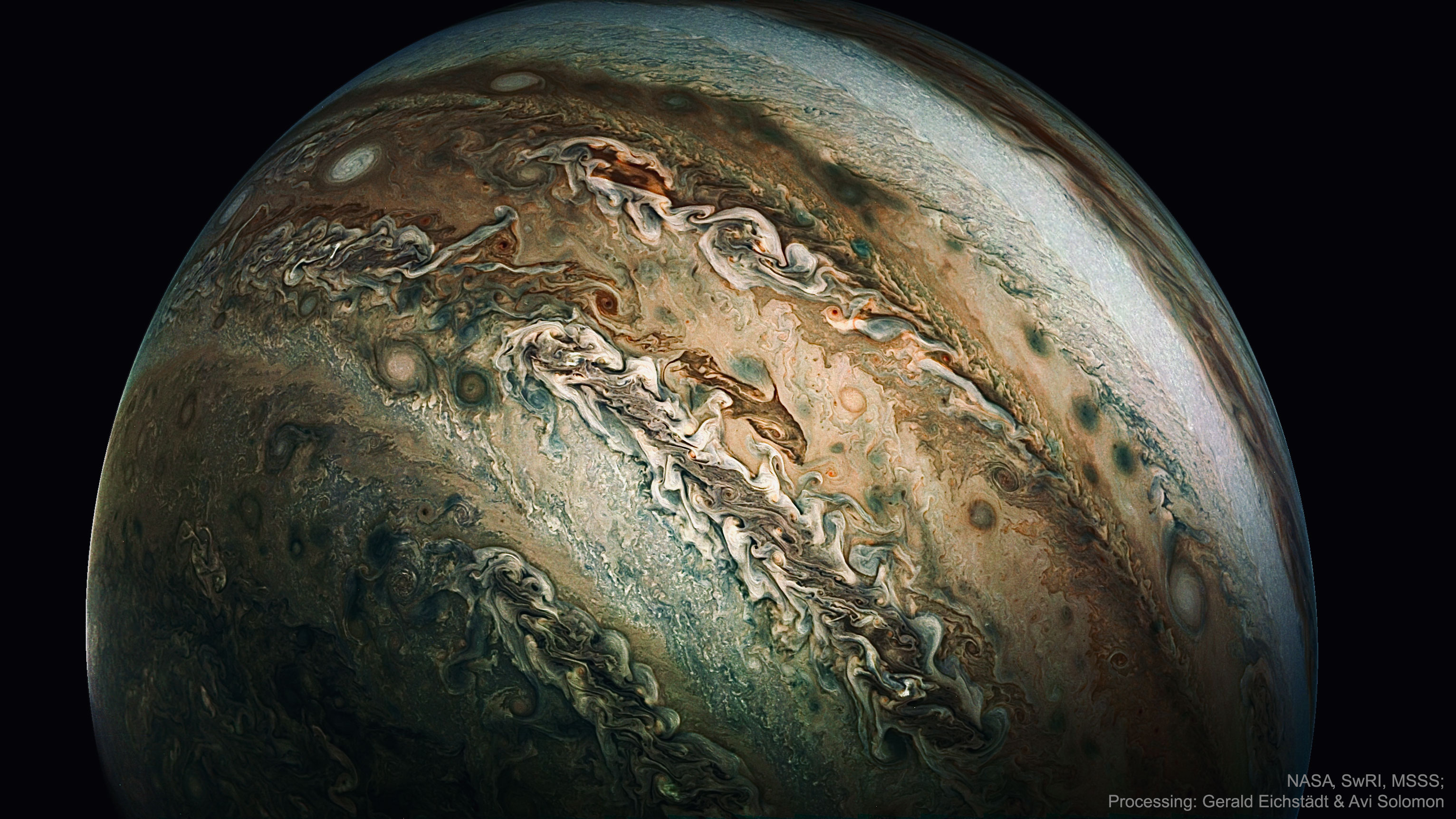APOD: 2019 April 15 – Enhanced: The Dolphin Cloud on Jupiter
