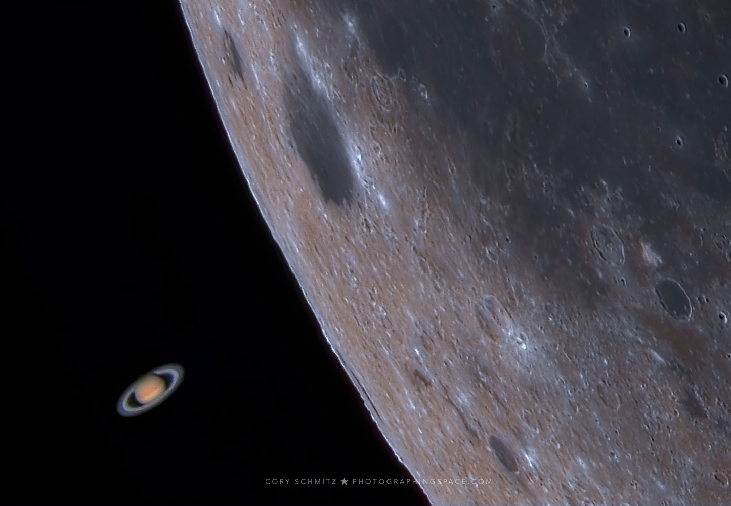 APOD: 2019 April 9 – Moon Occults Saturn