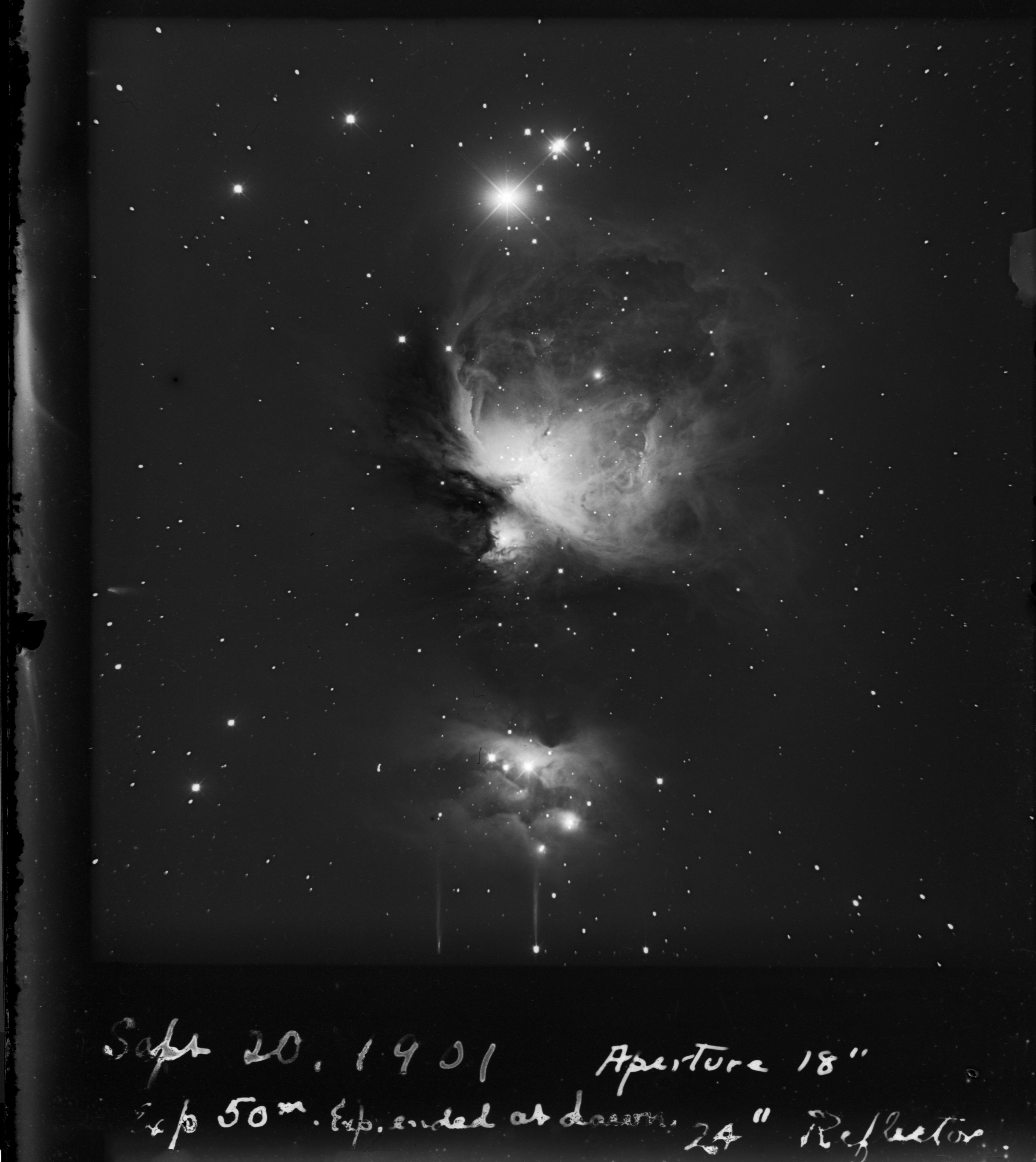 APOD: 2019 August 17 – 1901 Photograph: The Orion Nebula