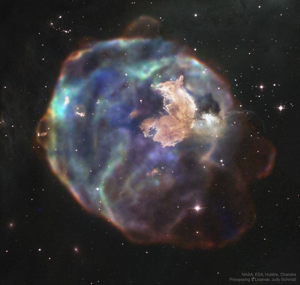 N63A: Supernova Remnant in Visible and X-ray — APOD for 2019-12-11