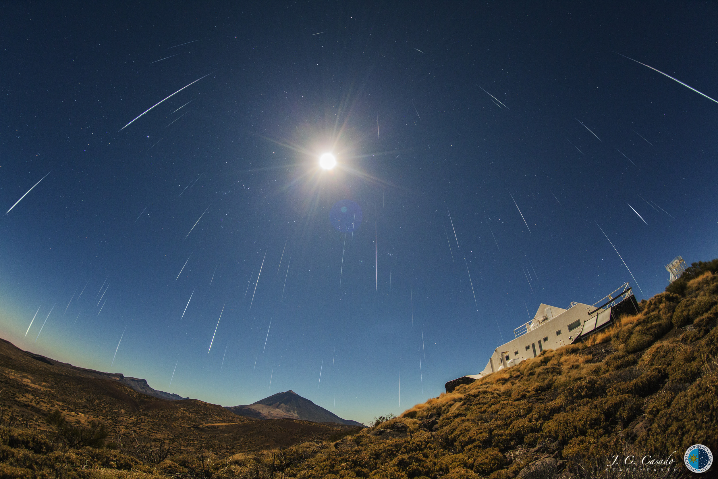 APOD: 2019 December 13 – Full Moon Geminids