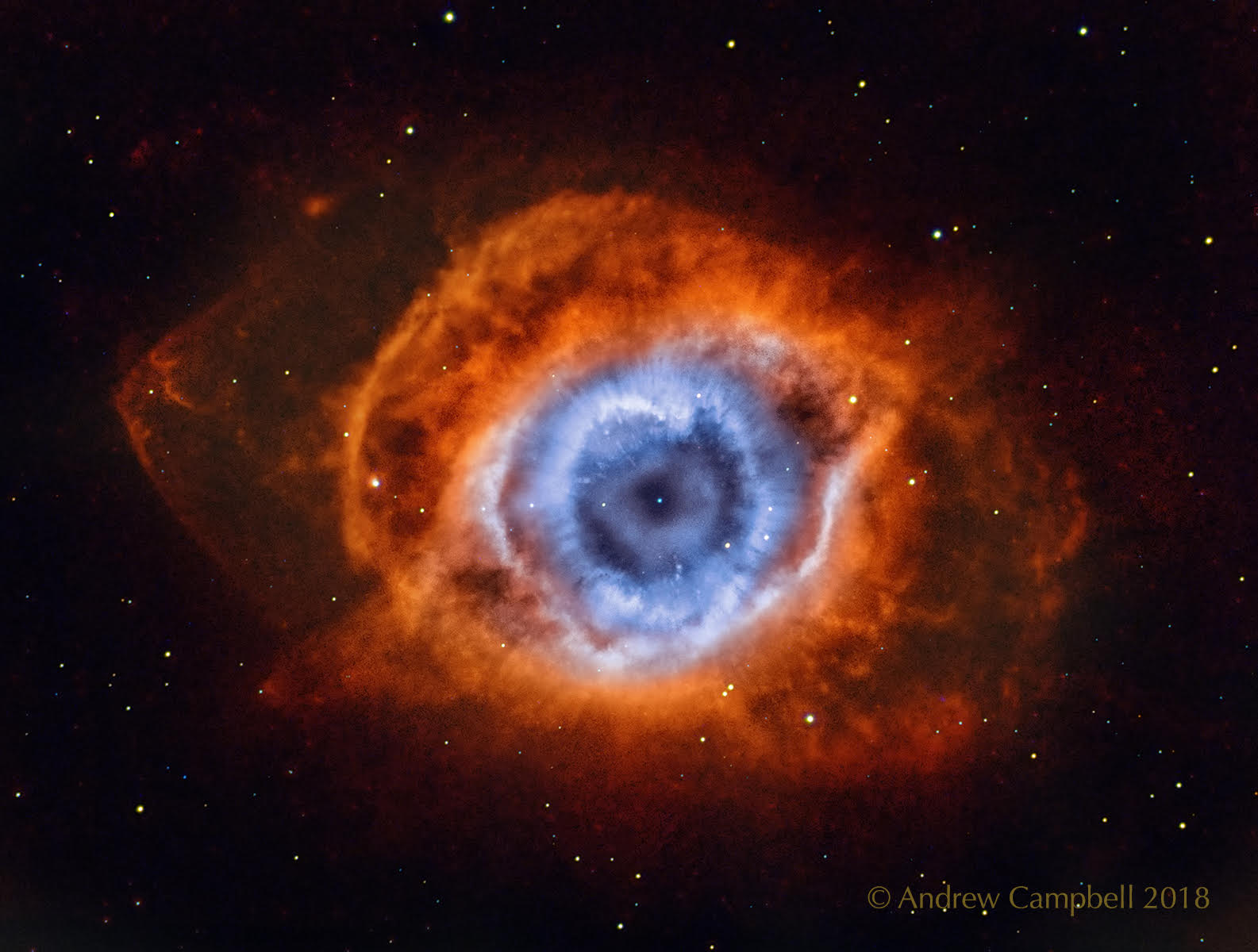 APOD: 2019 February 13 – The Helix Nebula in Hydrogen and Oxygen