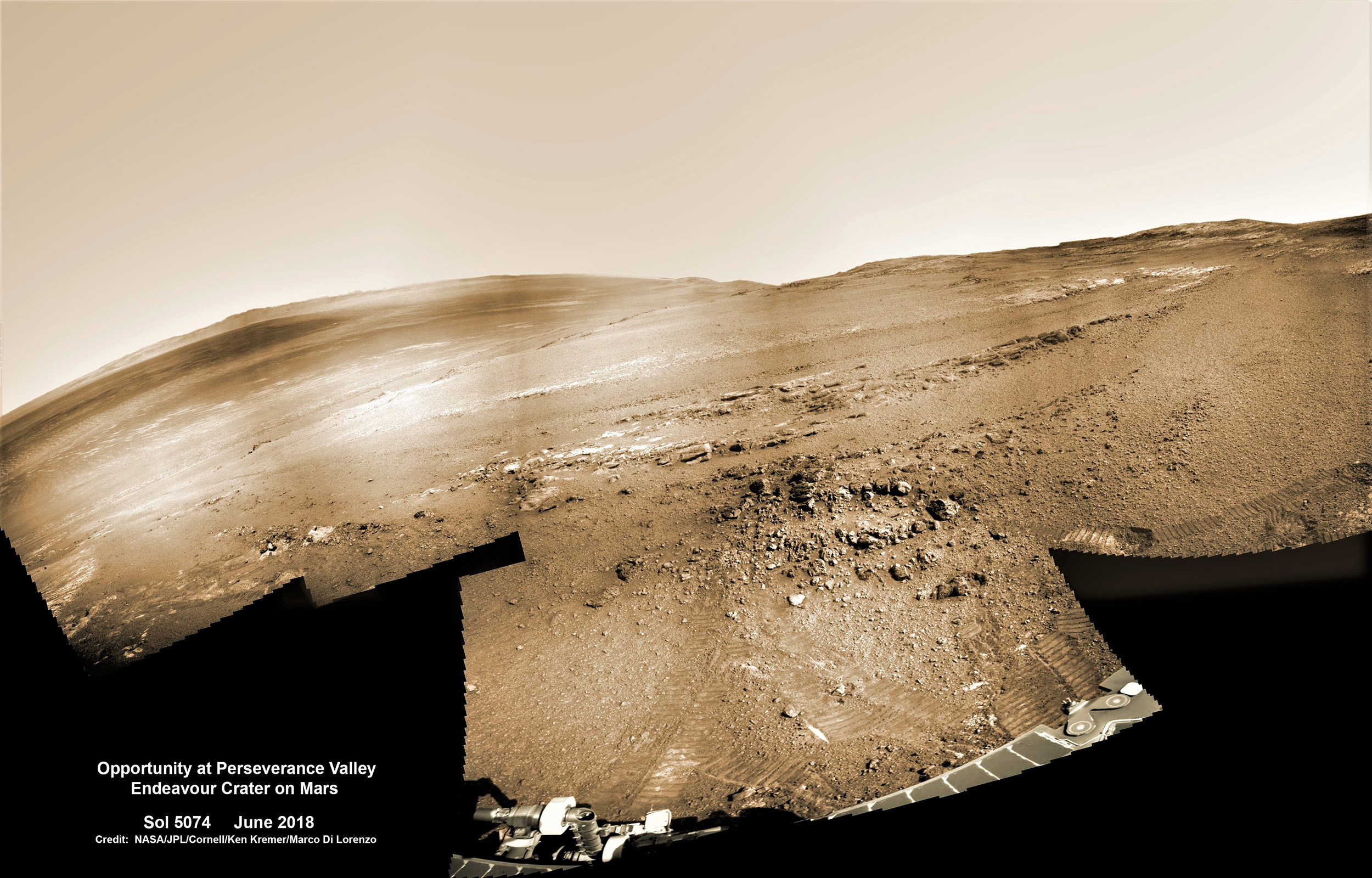 APOD: 2019 February 15 – Opportunity at Perseverance Valley