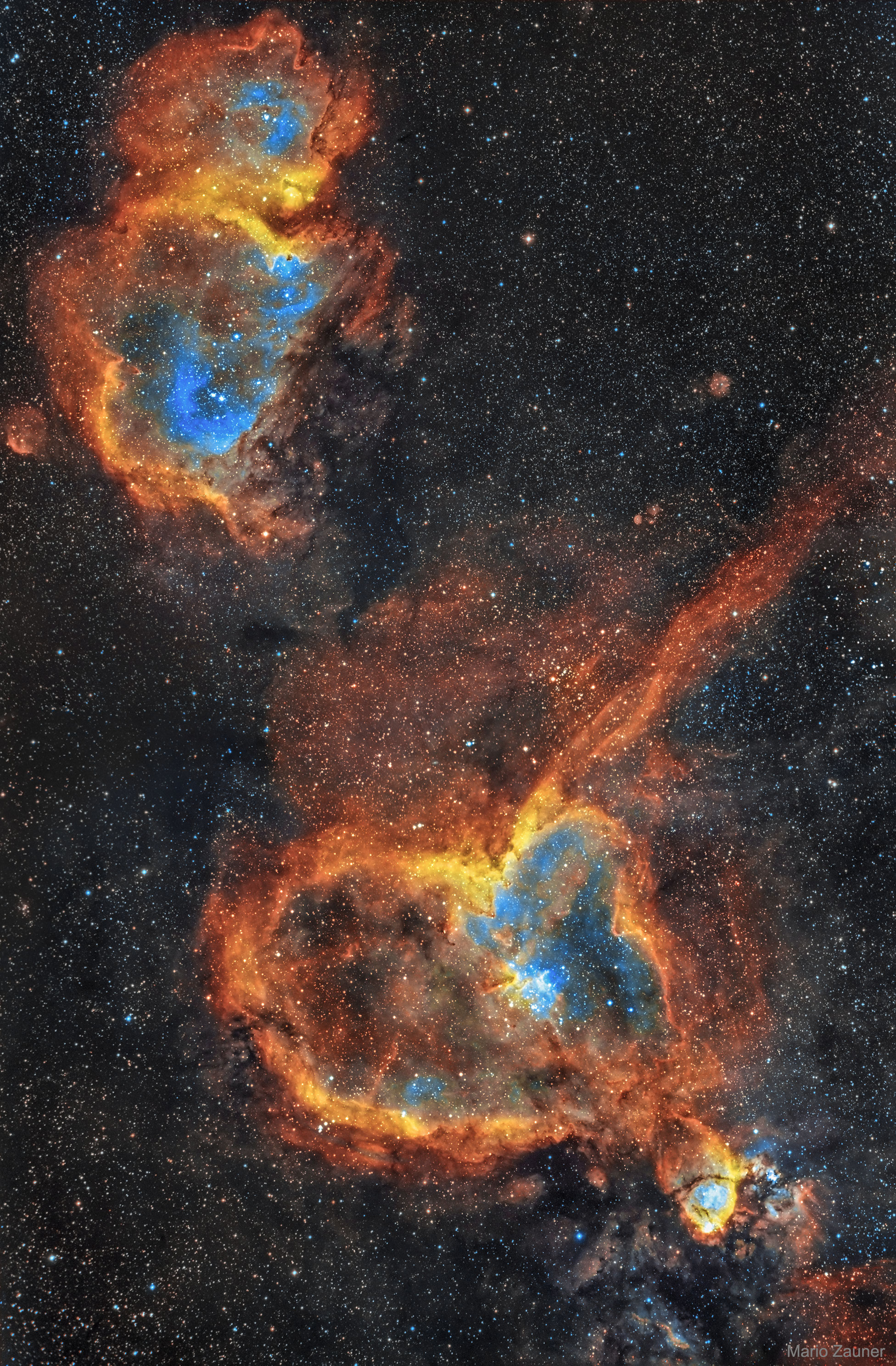 APOD: 2019 January 15 – The Heart and Soul Nebulas