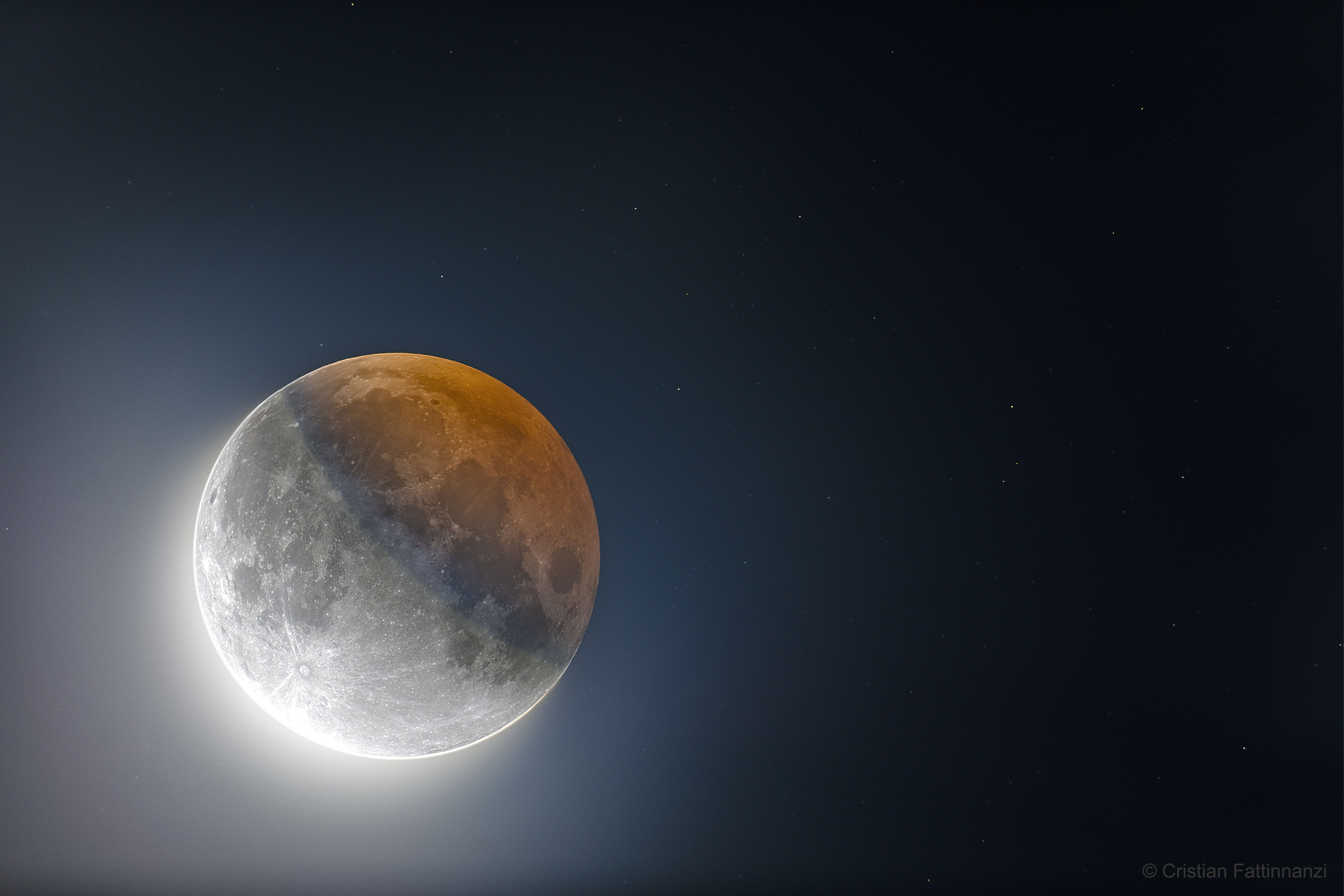 APOD: 2019 July 22 – HDR: Earths Circular Shadow on the Moon