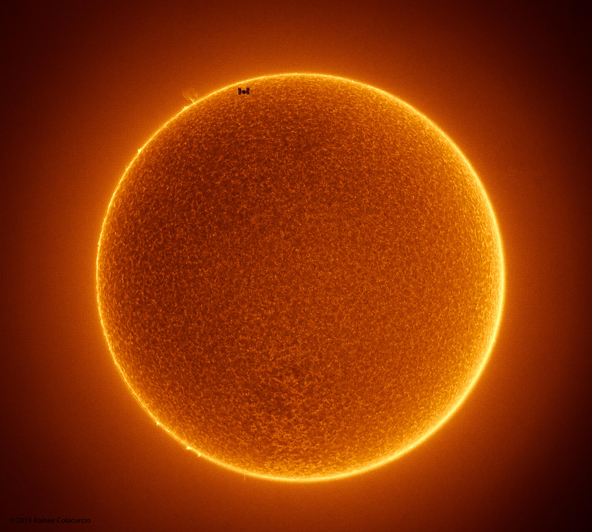 APOD: 2019 July 15 – The Space Station Crosses a Spotless Sun