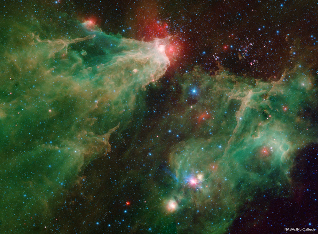 APOD: 2019 June 11 – The Cave Nebula in Infrared from Spitzer