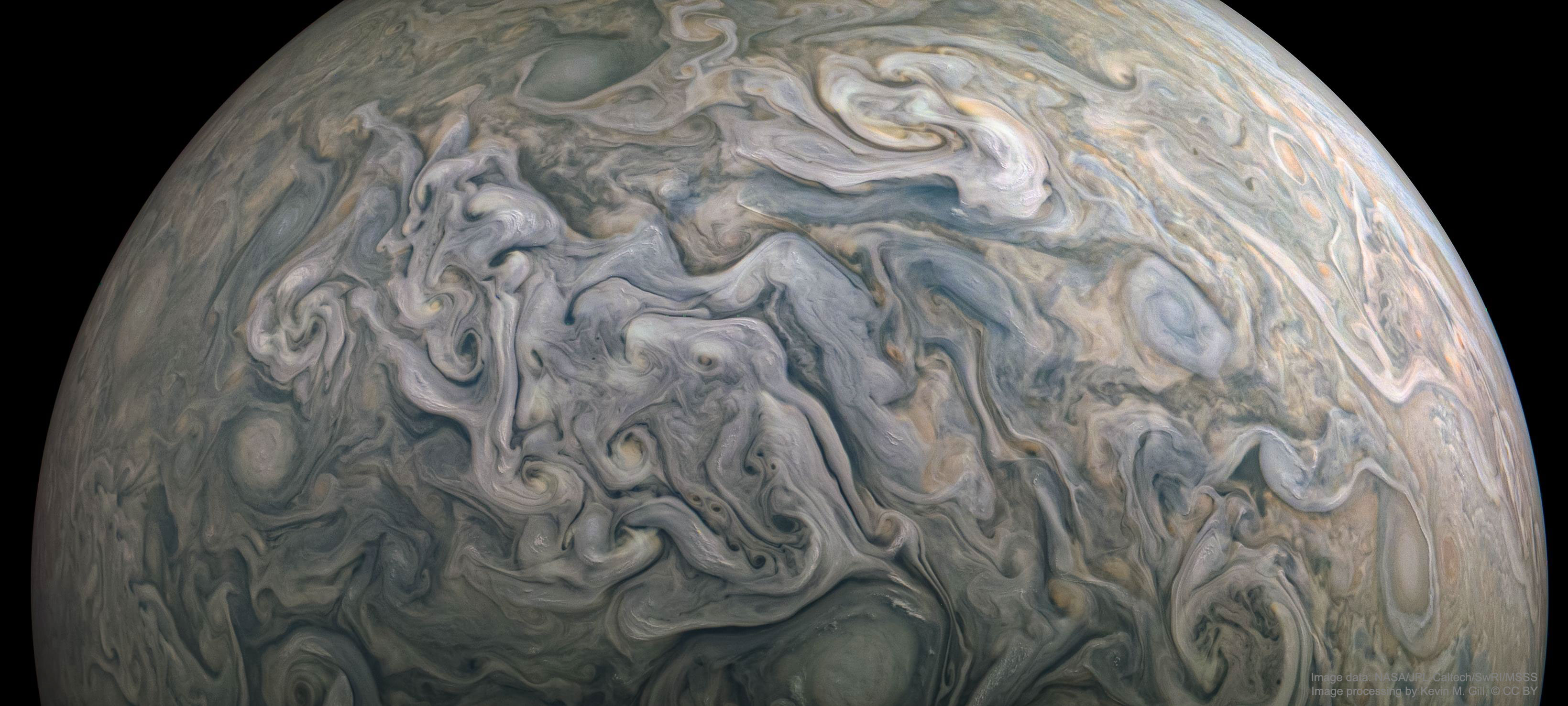 APOD: 2020 August 11 – Churning Clouds on Jupiter
