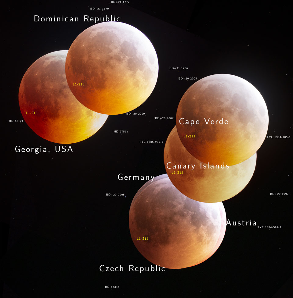 APOD: 2020 February 5 – Lunar Eclipse Perspectives
