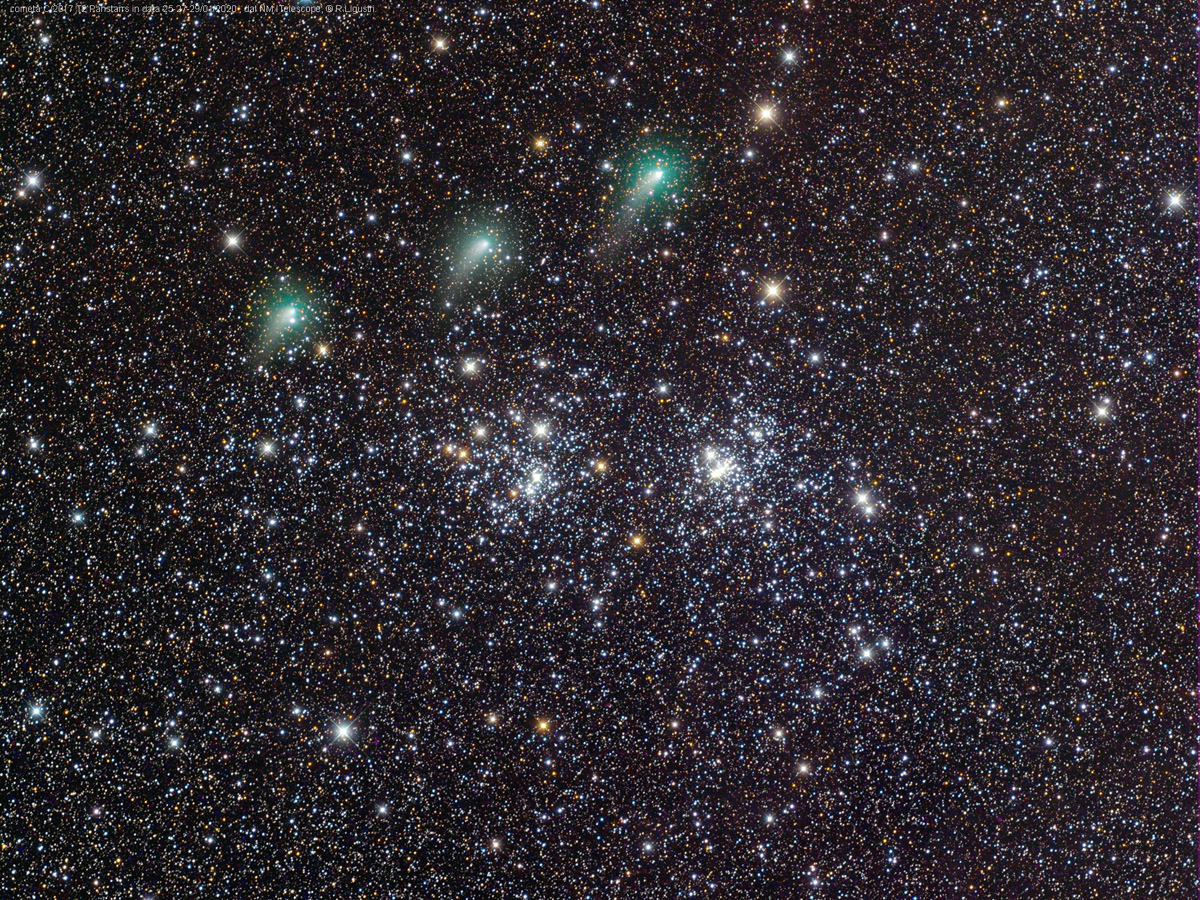 APOD: 2020 January 30 – Two Clusters and a Comet